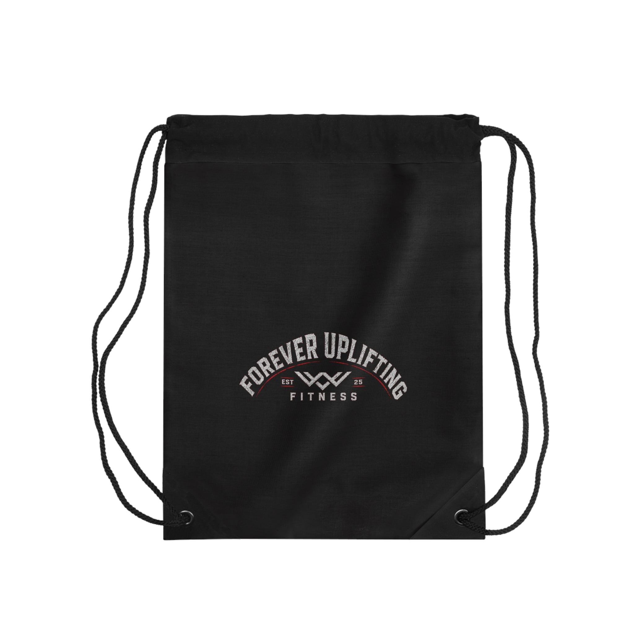 Forever Uplifting Fitness Drawstring Bag — Gym Tote with Motivational Logo