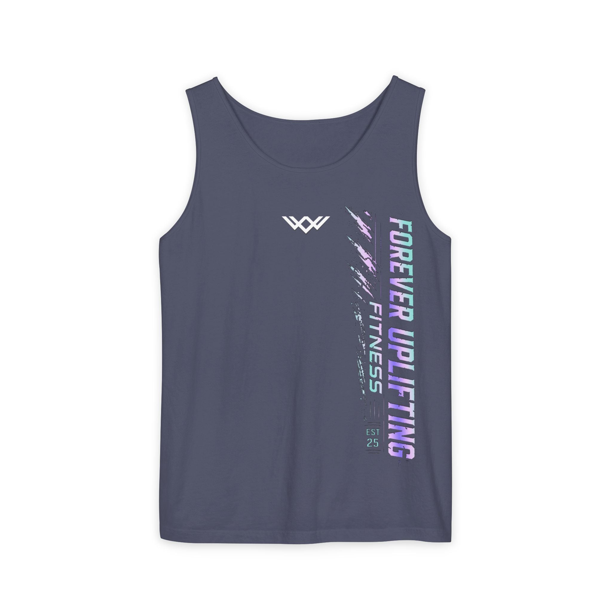 Unisex Forever Uplifting Fitness Tank Top — Vertical Gym Graphic
