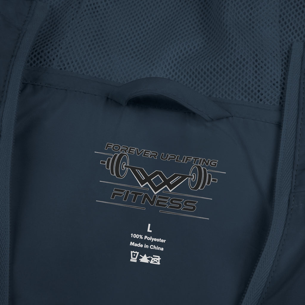 'Never Settle' Hooded Lightweight Windbreaker Jacket