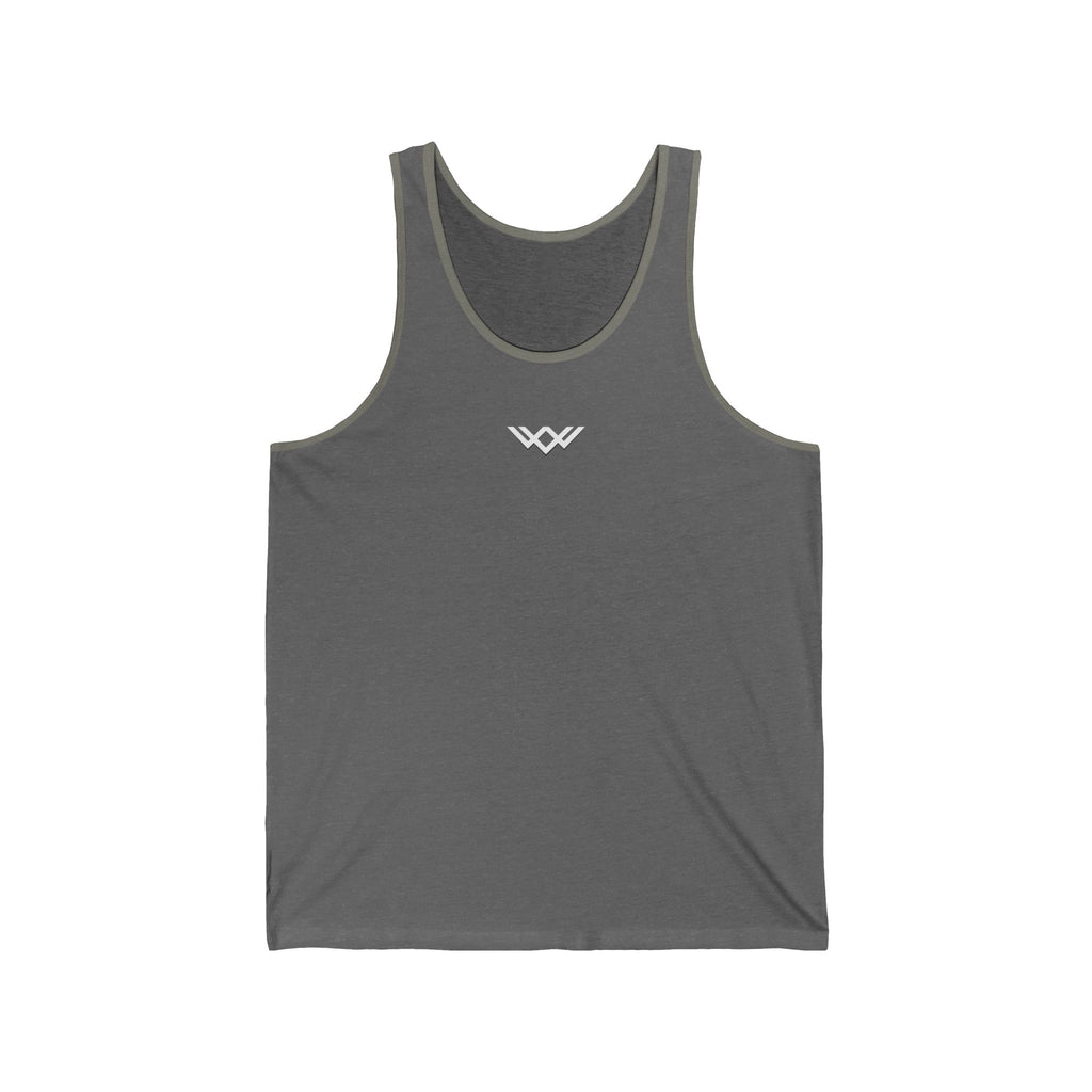Unisex Jersey Tank Top — Minimal Chest logo