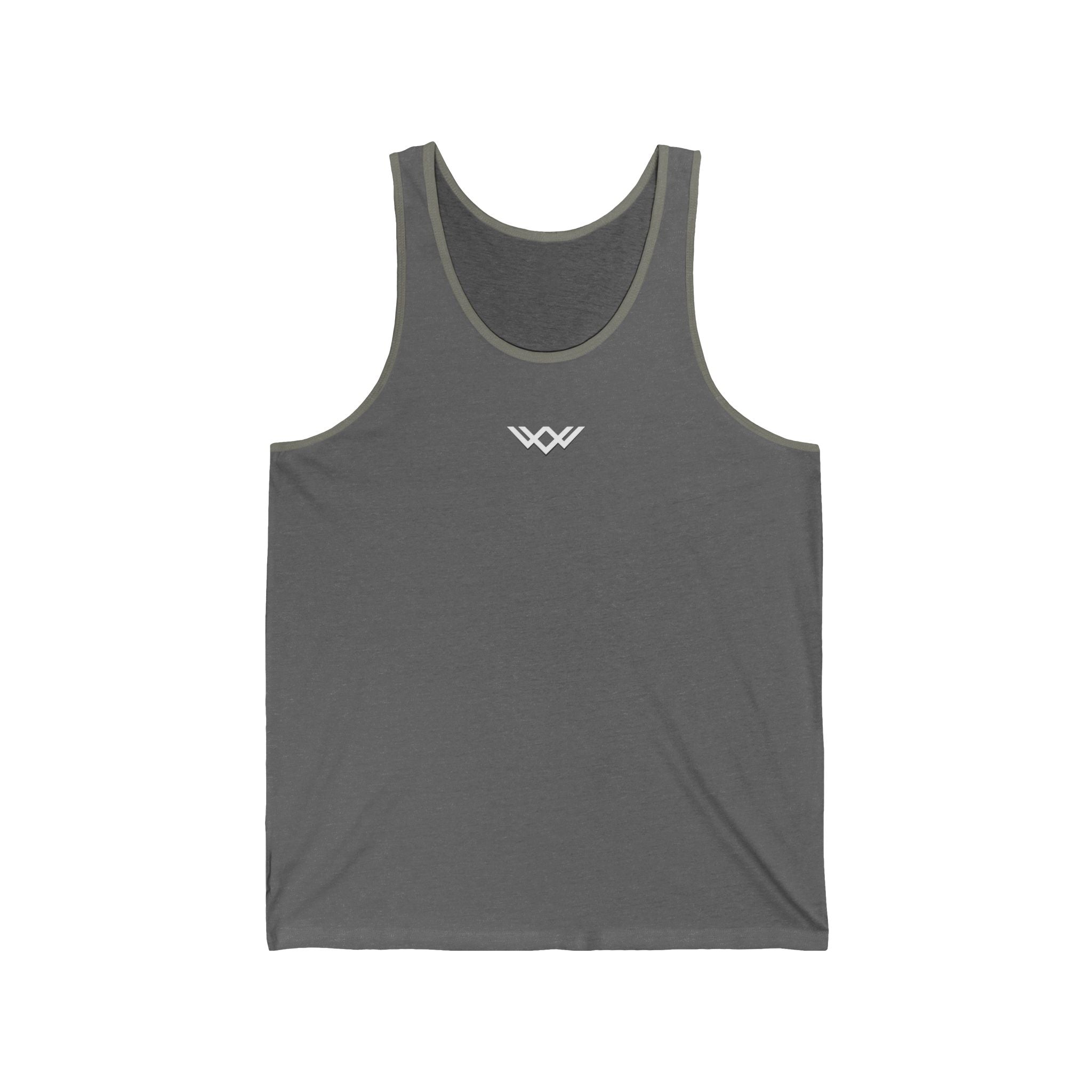 Unisex Jersey Tank Top — Minimal Chest logo