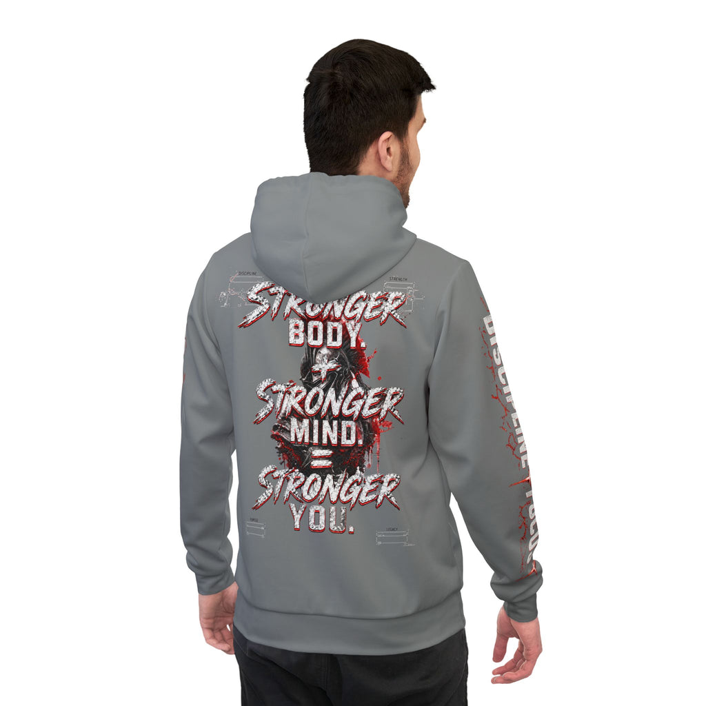 Stronger You Spartan Premium Gym Hoodie – Athletic Grey | Forever Uplifting Fitness
