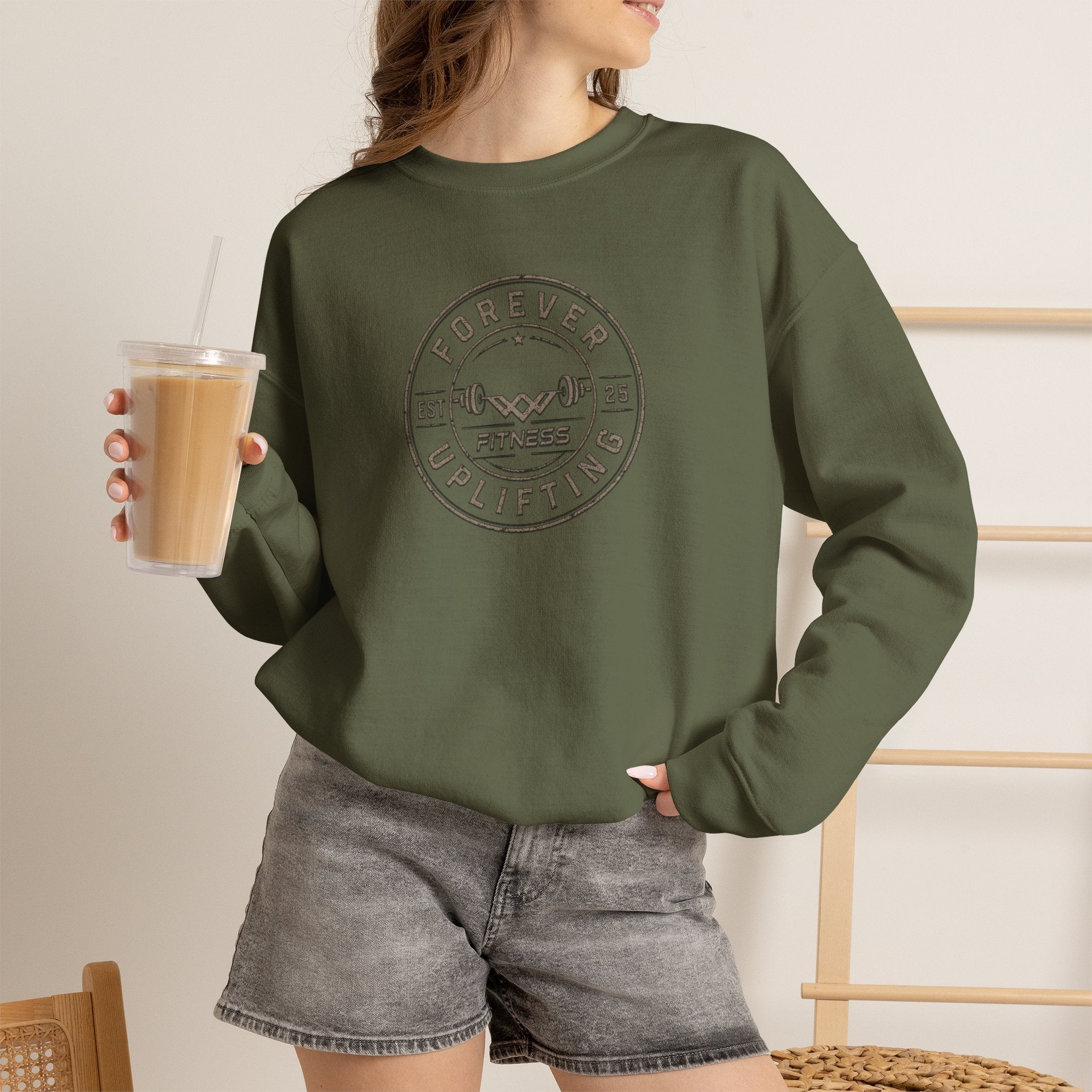 Vintage Circle Logo Premium Sweatshirt | Forever Uplifting Fitness