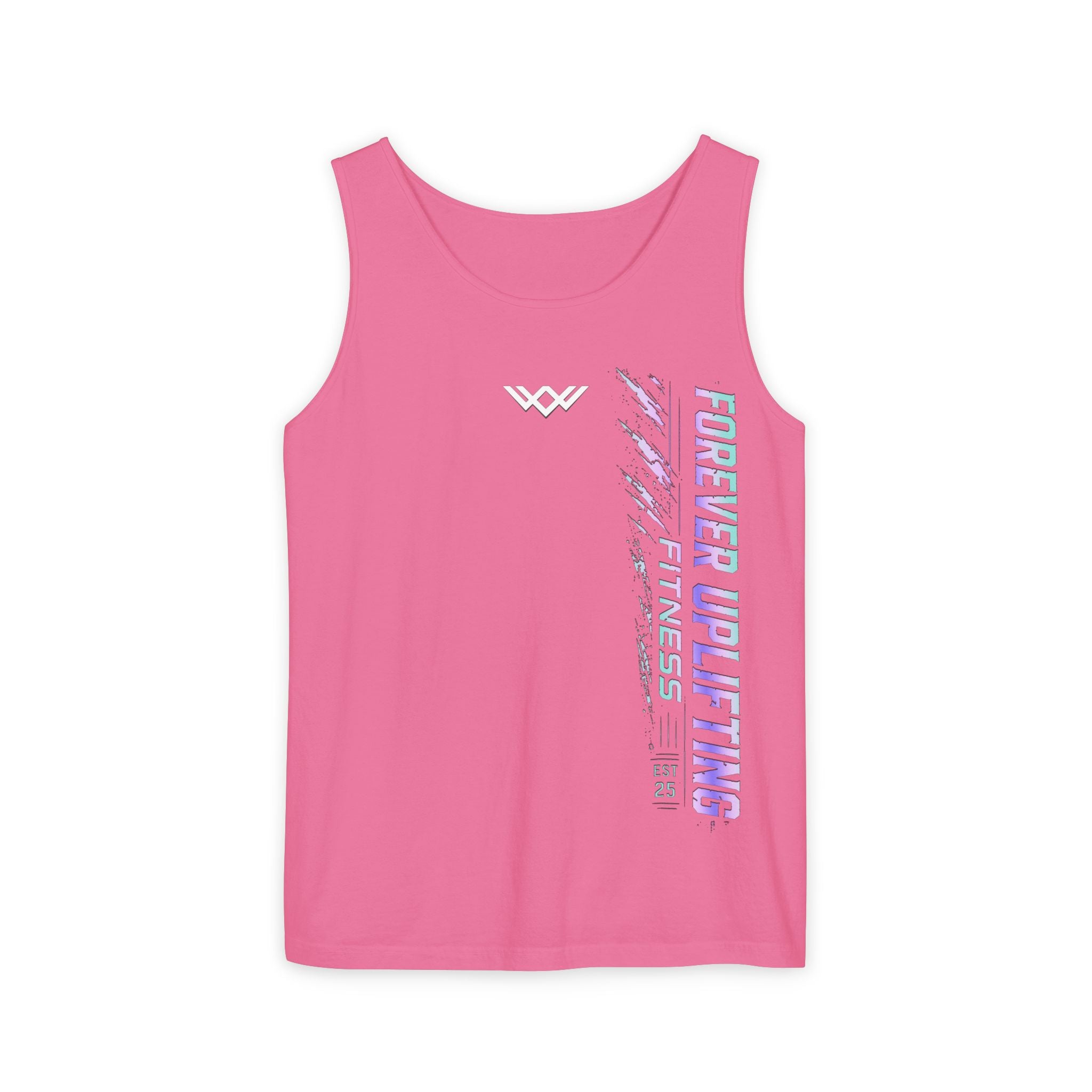 Unisex Forever Uplifting Fitness Tank Top — Vertical Gym Graphic