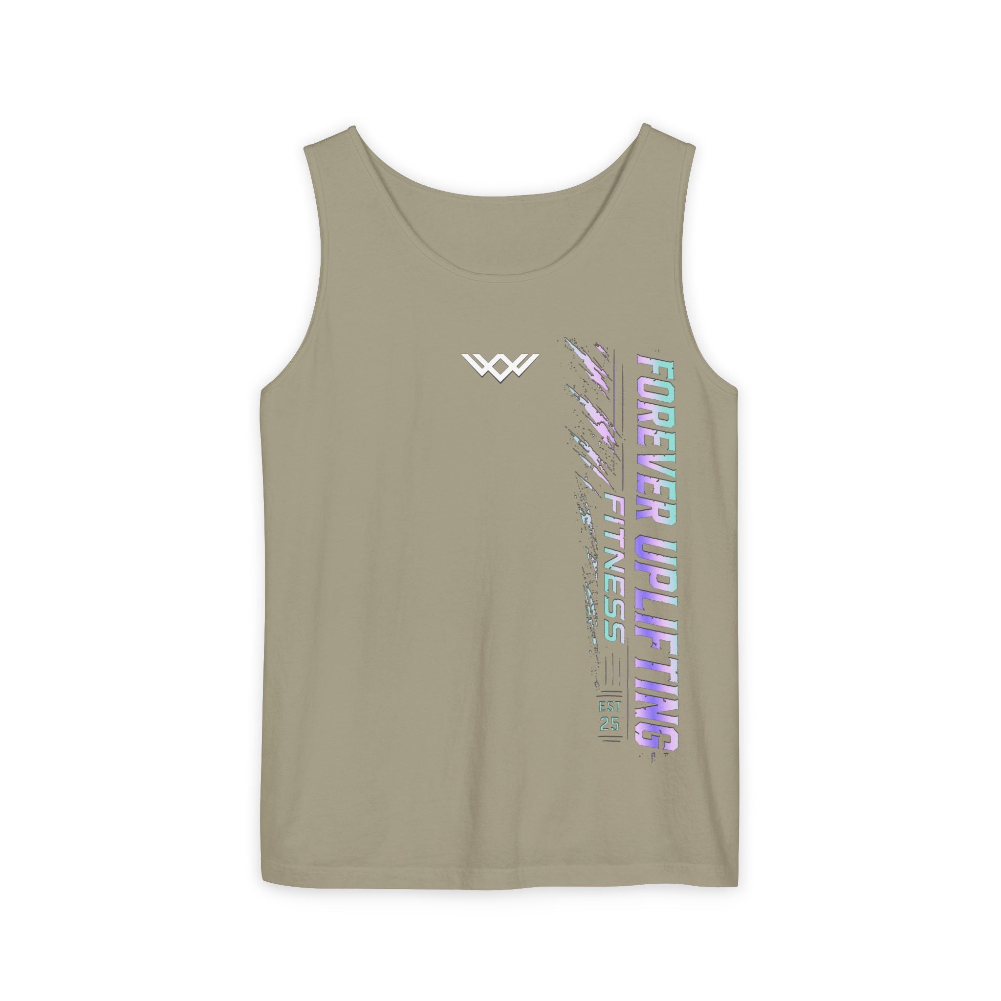 Unisex Forever Uplifting Fitness Tank Top — Vertical Gym Graphic