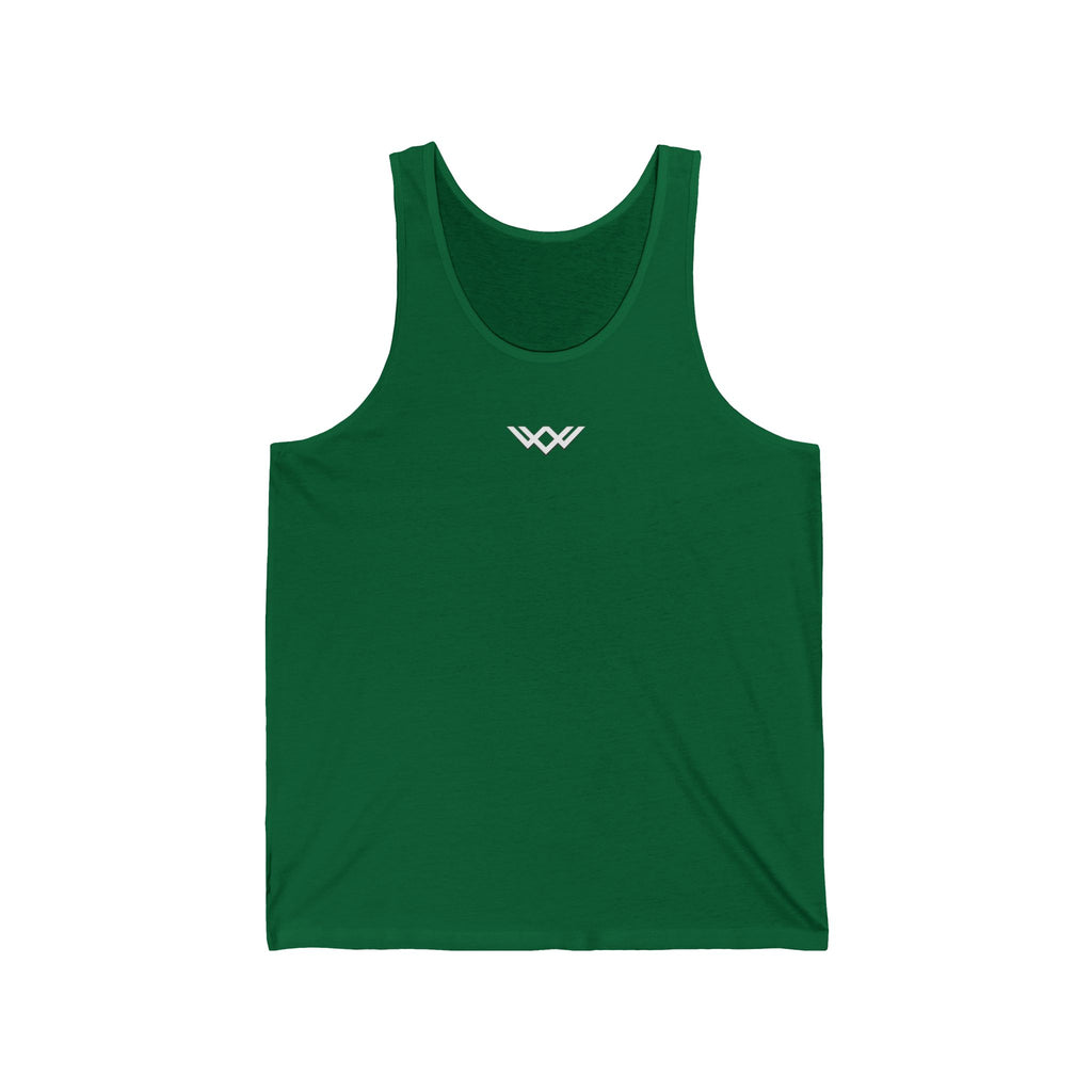 Unisex Jersey Tank Top — Minimal Chest logo