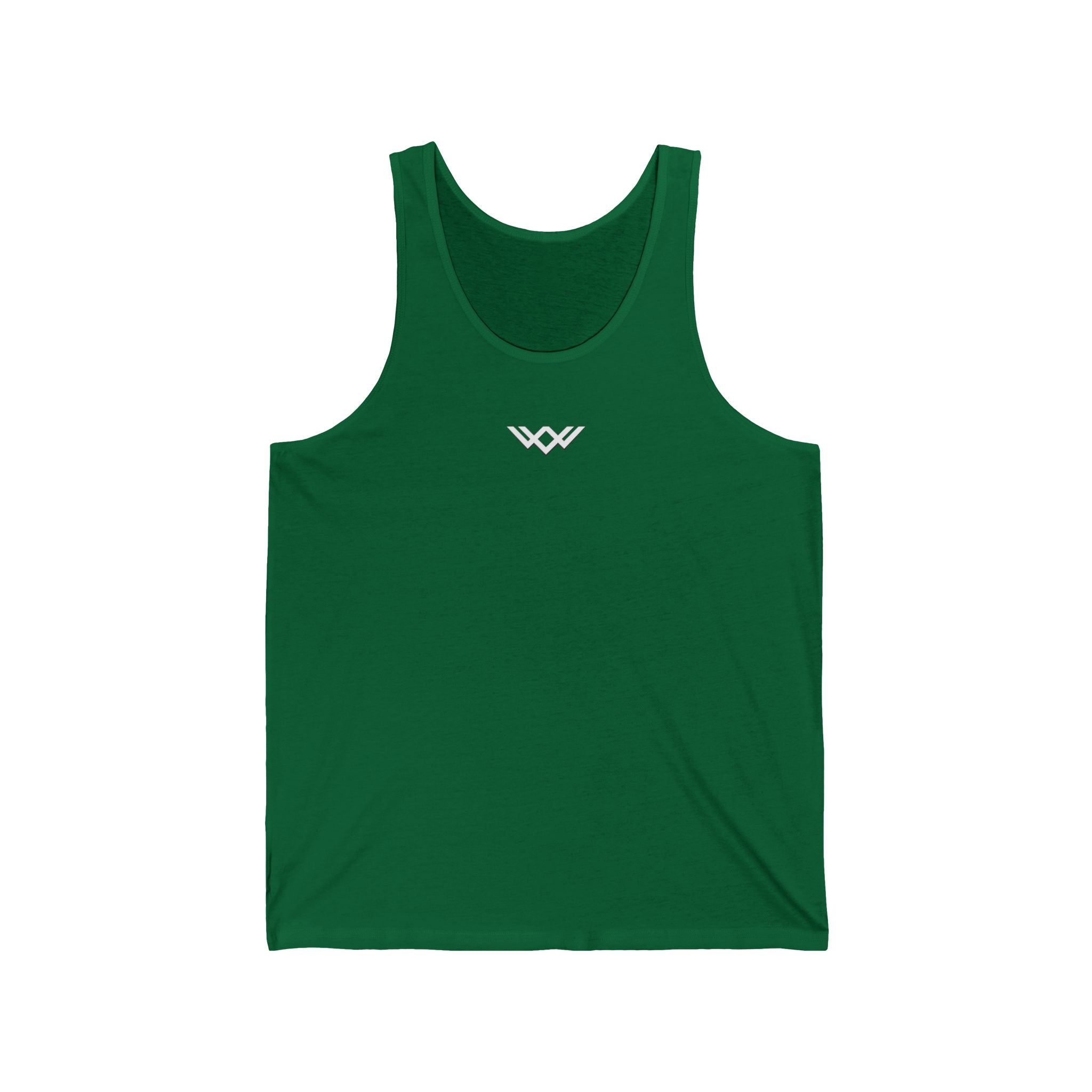 Unisex Jersey Tank Top — Minimal Chest logo