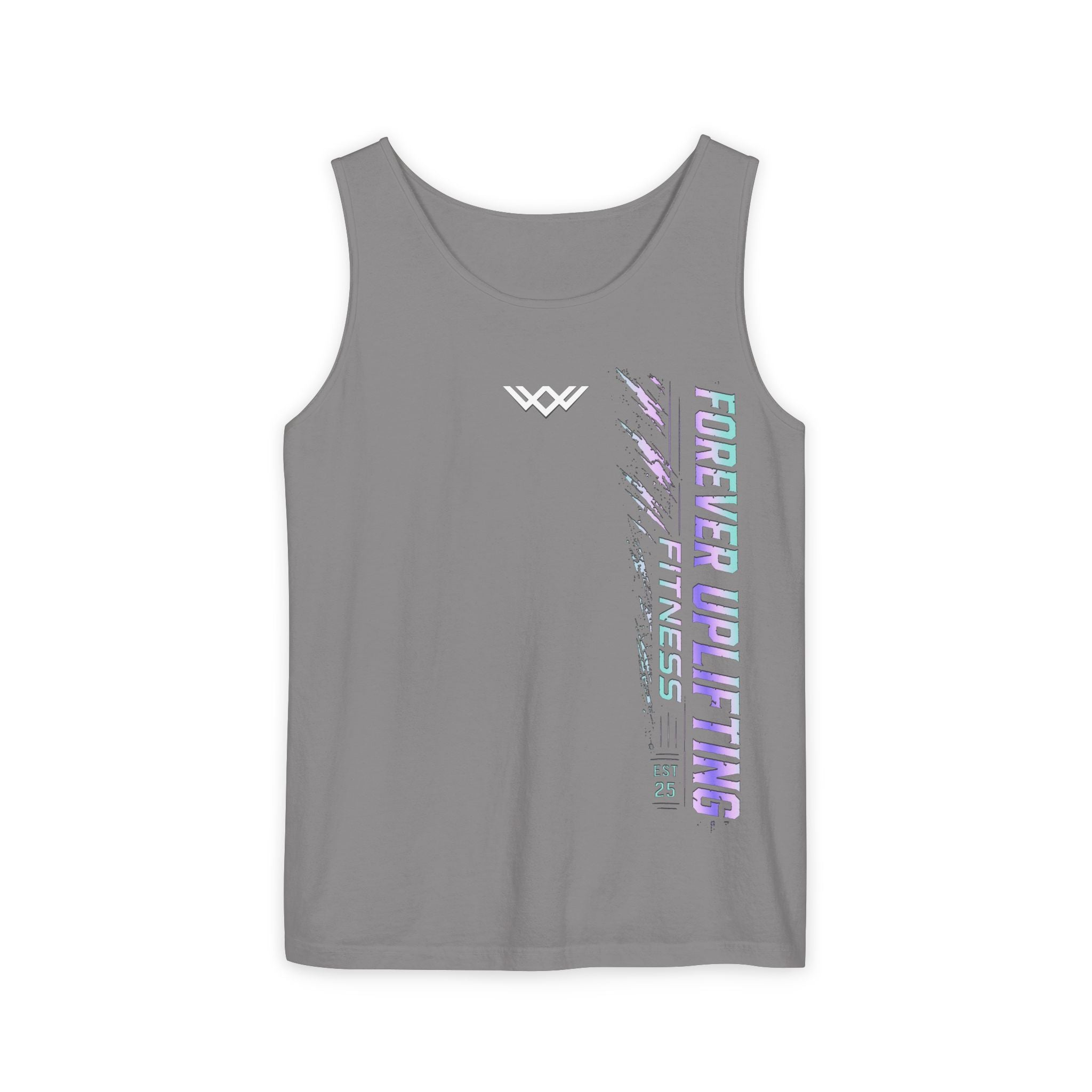 Unisex Forever Uplifting Fitness Tank Top — Vertical Gym Graphic