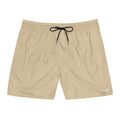 Sand Beige Mid-Length Swim Shorts — Quick-Dry Beach Trunks