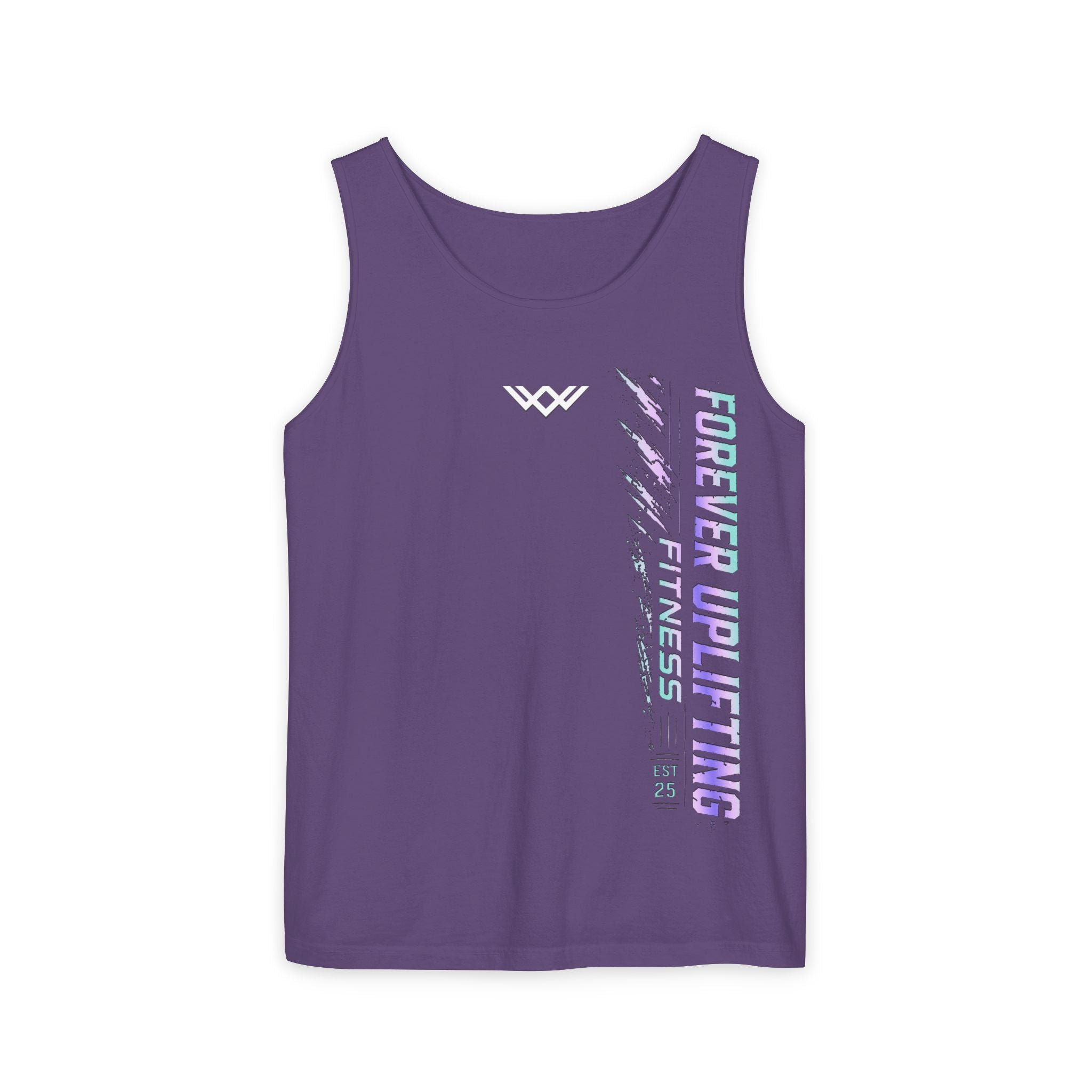 Unisex Forever Uplifting Fitness Tank Top — Vertical Gym Graphic