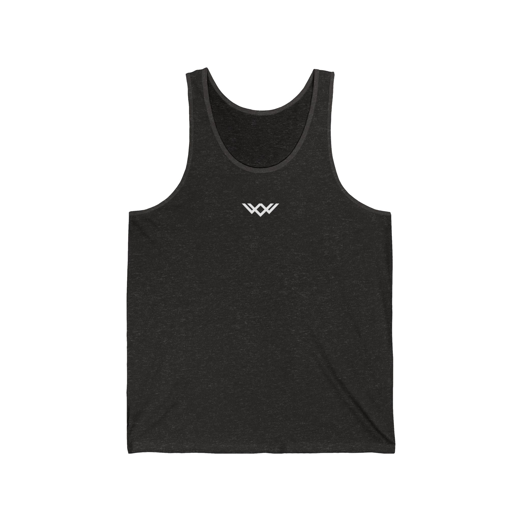 Unisex Jersey Tank Top — Minimal Chest logo