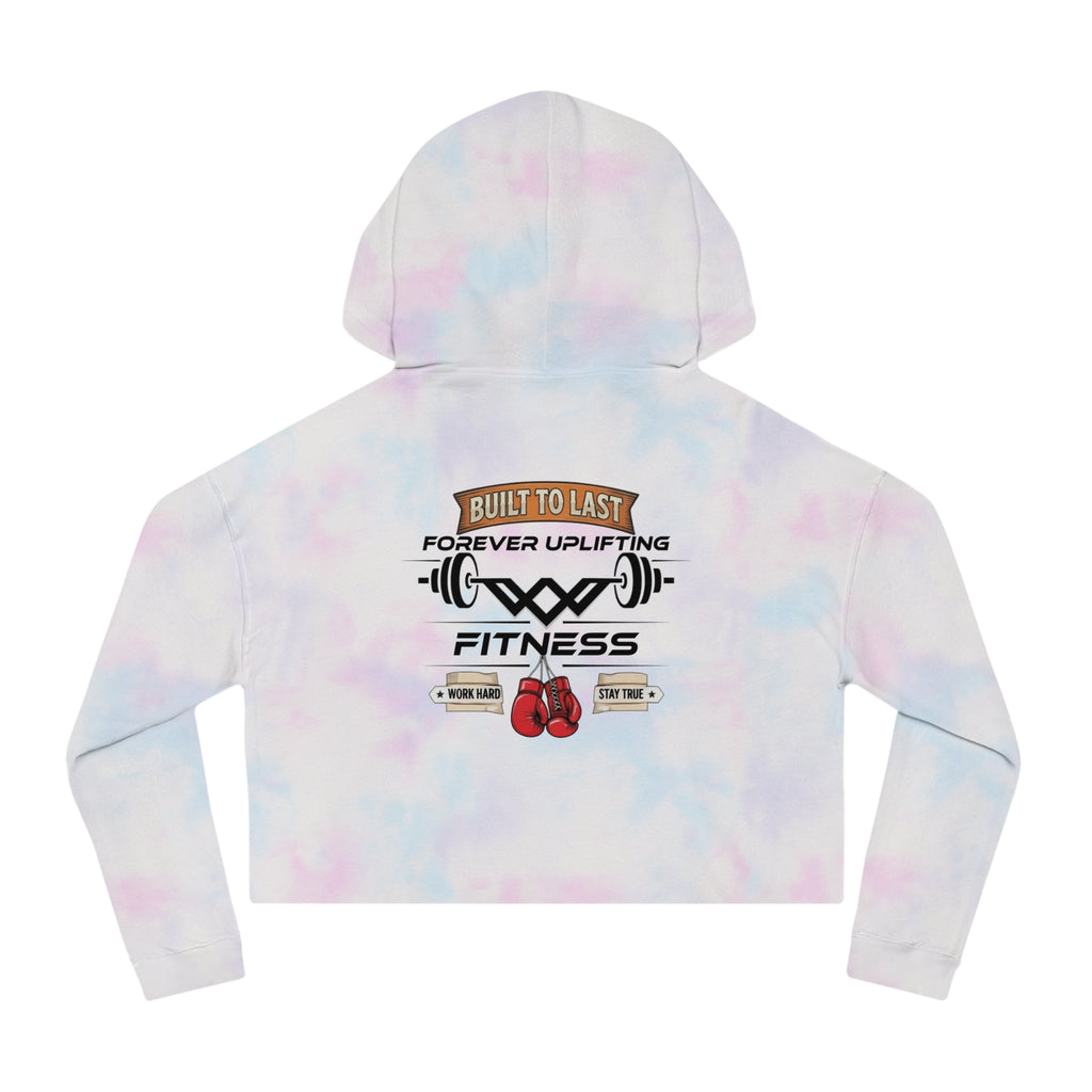 Women's Cropped Gym Hoodie "Built to Last" Graphic