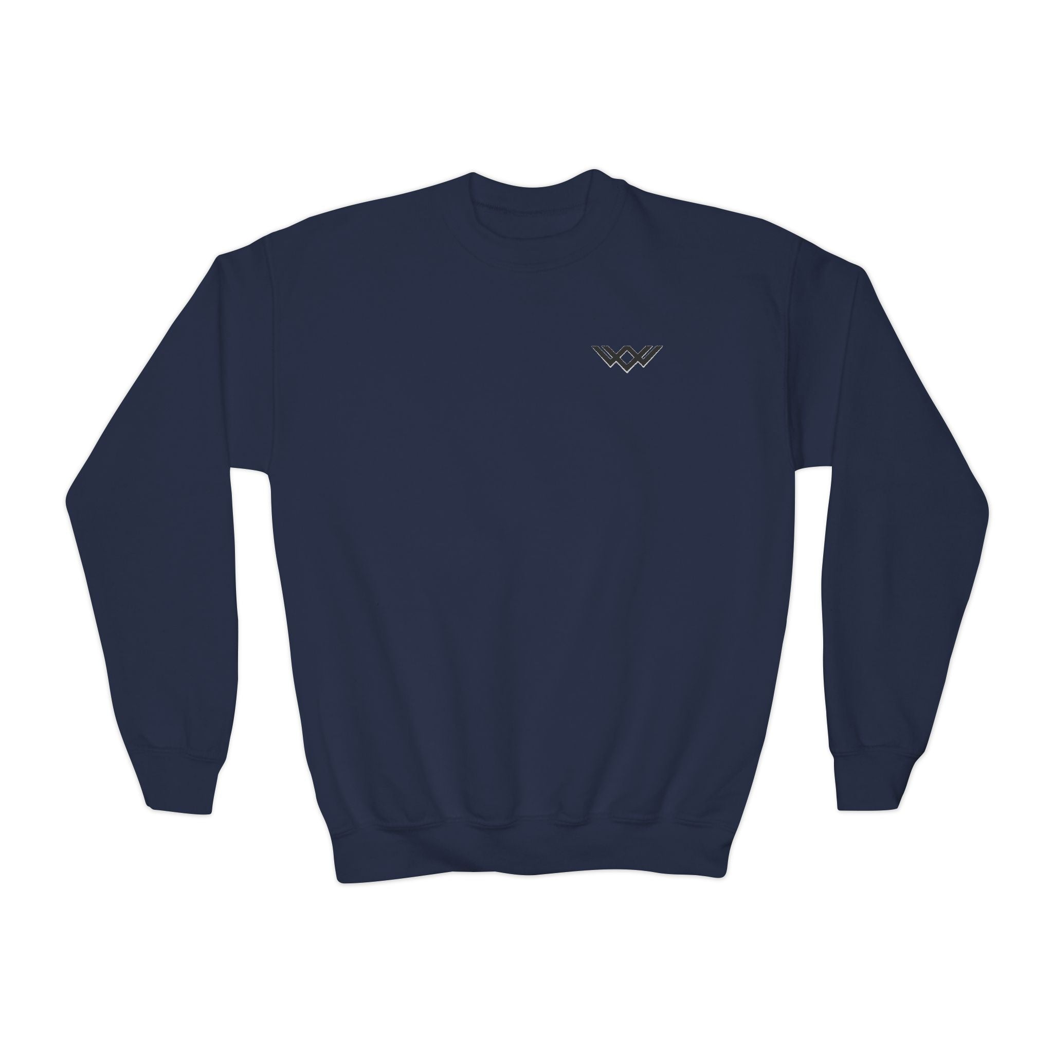 Youth Crewneck Sweatshirt — 'Never Settle' Graphic Sweatshirt