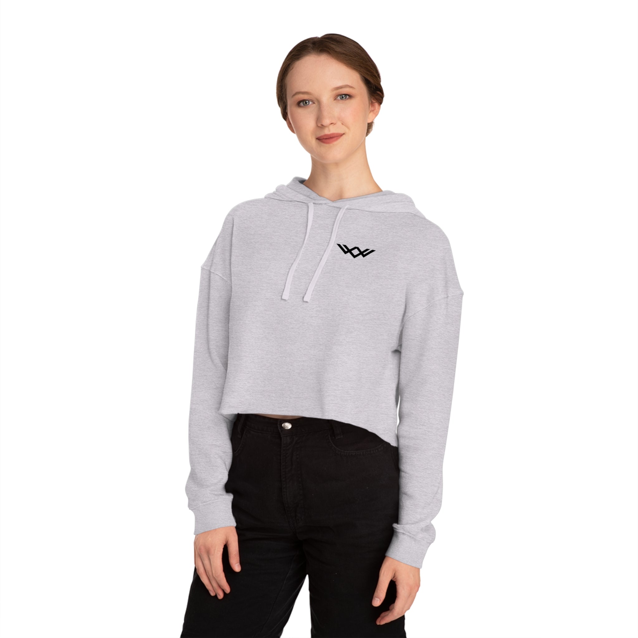 Women's Cropped Gym Hoodie "Built to Last" Graphic