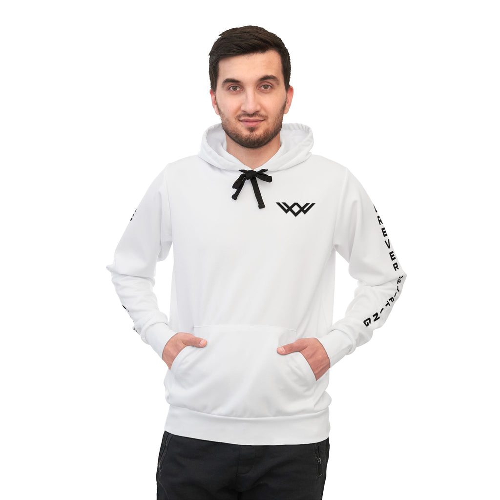 Never Settle™ Signature Premium Hoodie | White | Forever Uplifting Fitness™