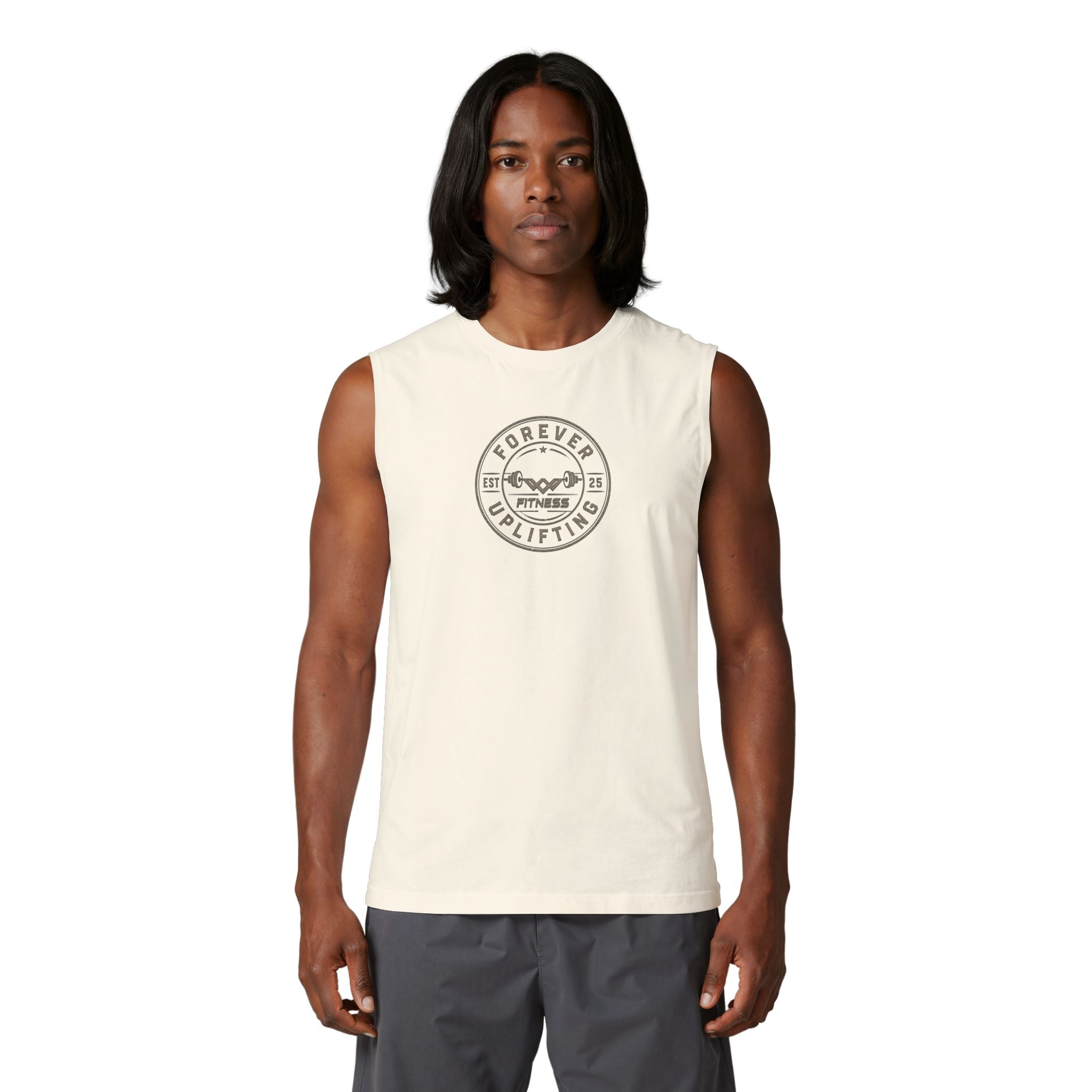 Vintage Circle Logo Premium Muscle Tank | Forever Uplifting Fitness