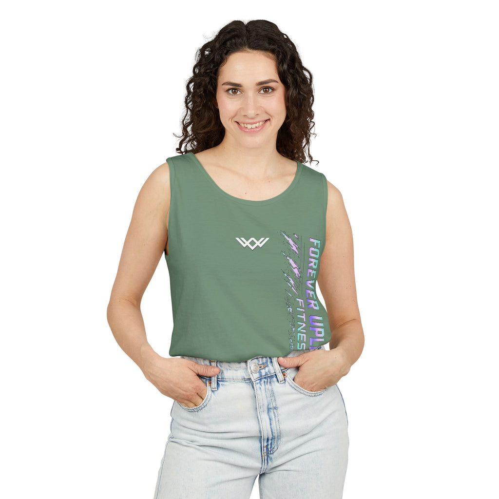 Unisex Forever Uplifting Fitness Tank Top — Vertical Gym Graphic
