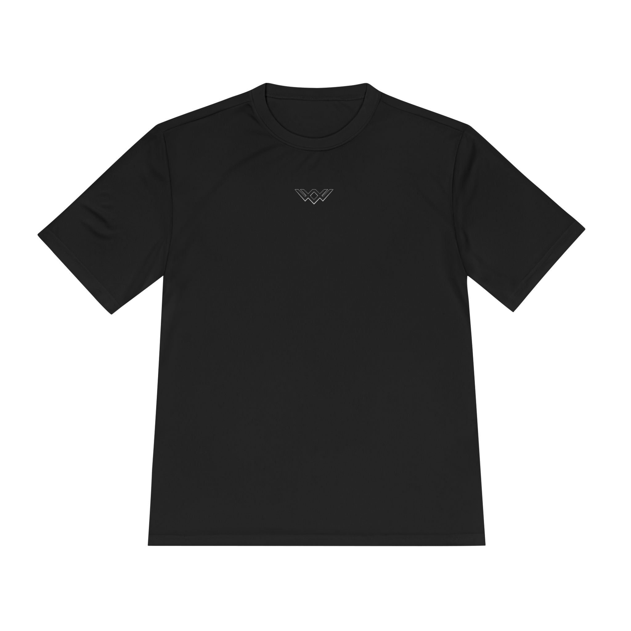Moisture-Wicking Performance Tee — Minimal Black Chest Logo