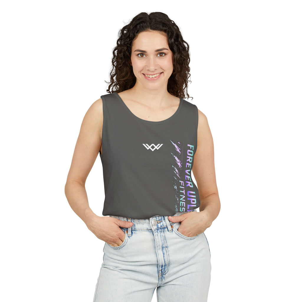 Unisex Forever Uplifting Fitness Tank Top — Vertical Gym Graphic