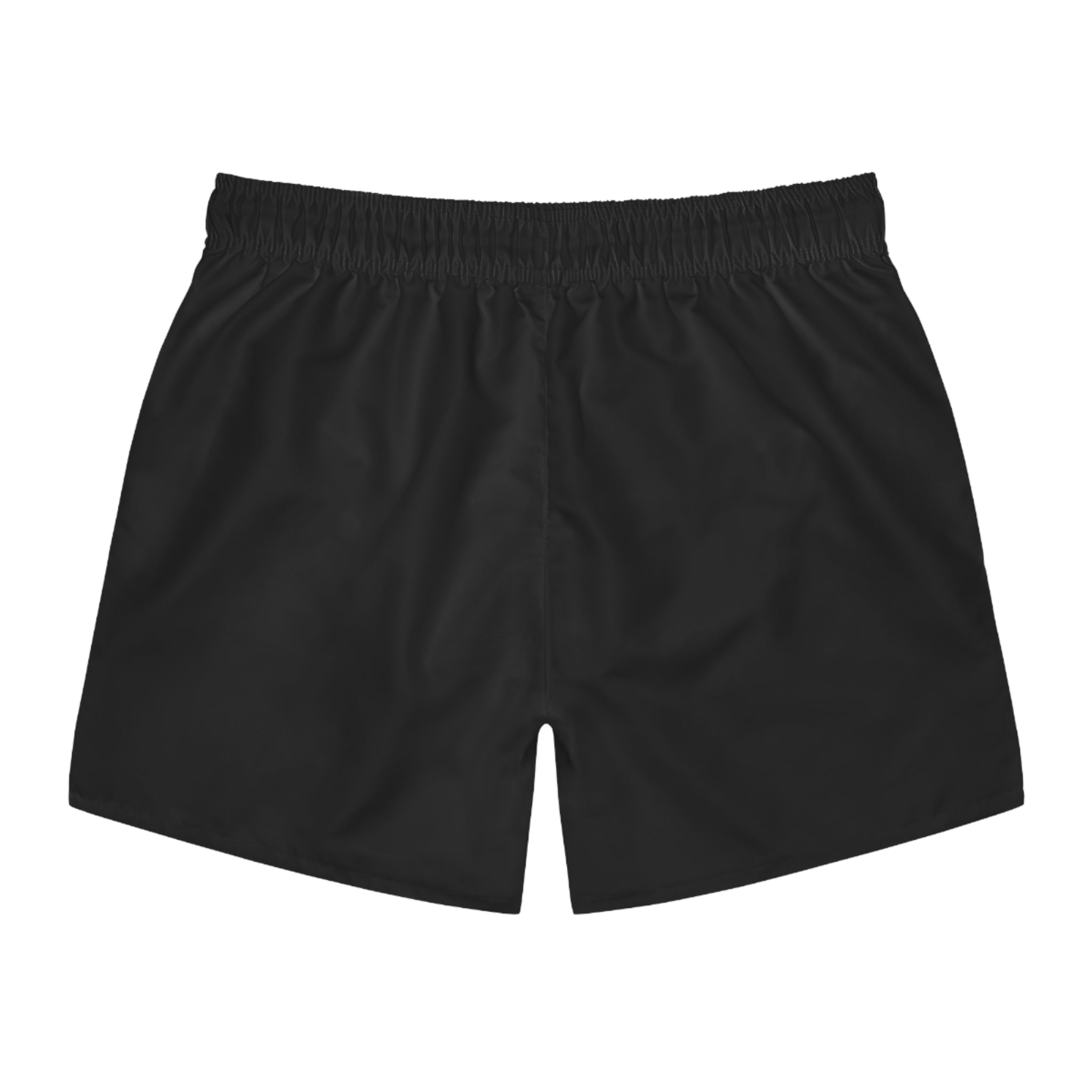 Dark Charcoal Swim Trunks — Minimal Logo Men’s Swim Shorts