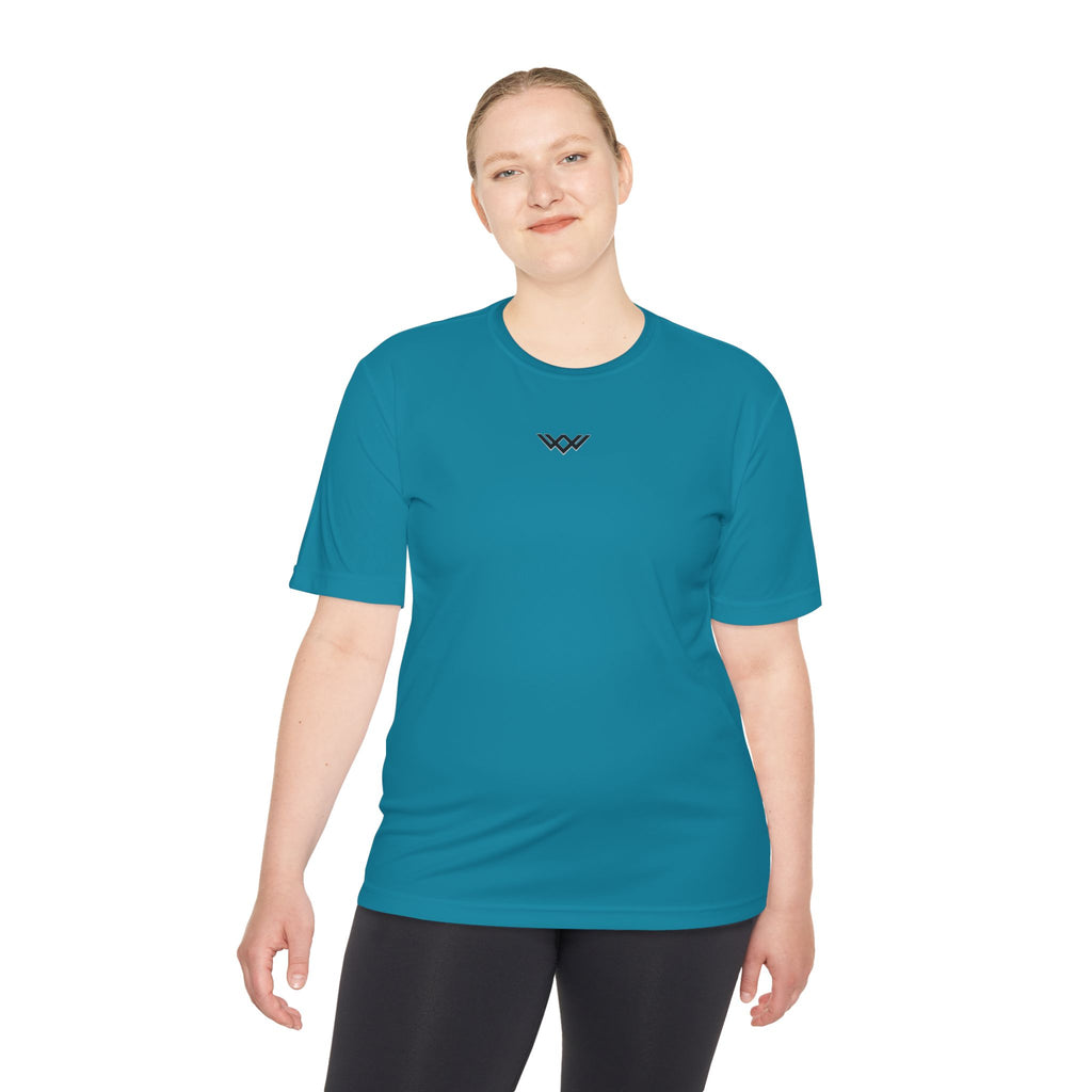 Moisture-Wicking Performance Tee — Minimal Black Chest Logo