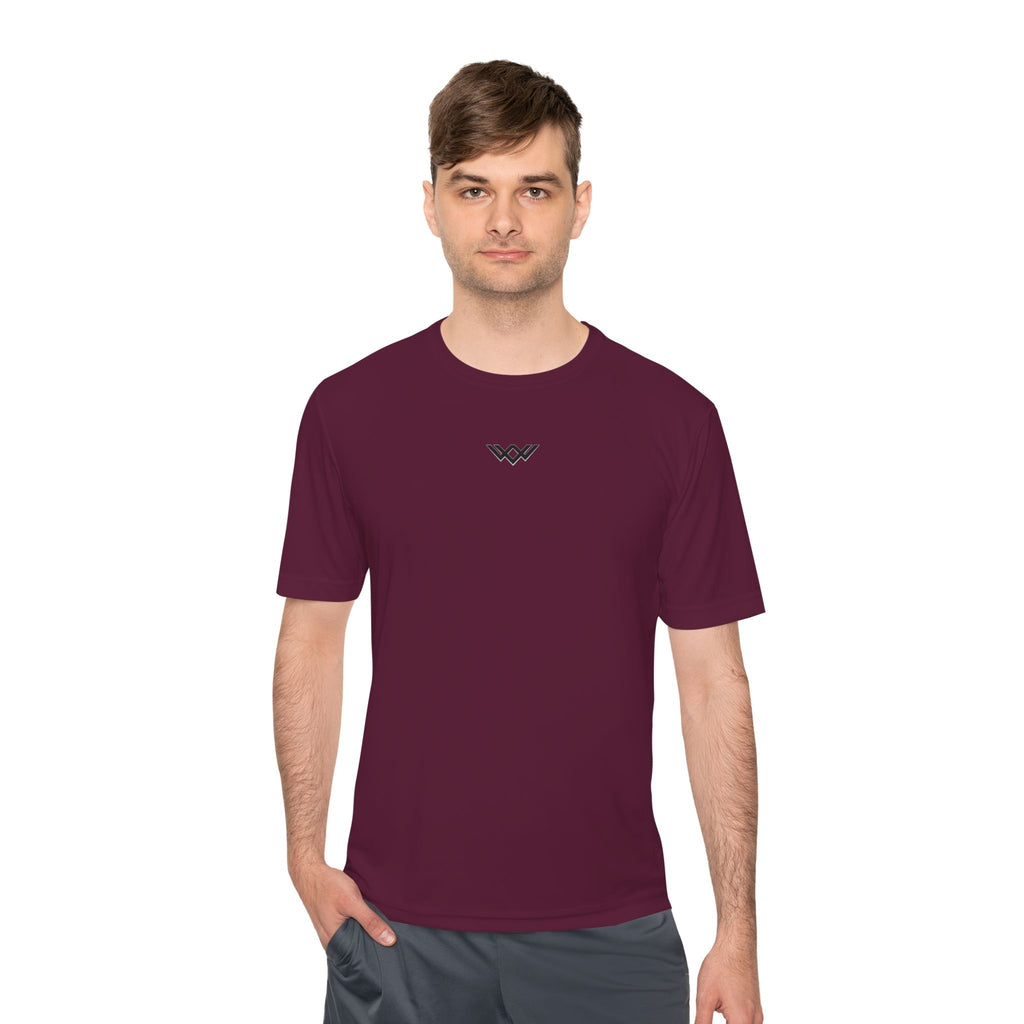 Moisture-Wicking Performance Tee — Minimal Black Chest Logo