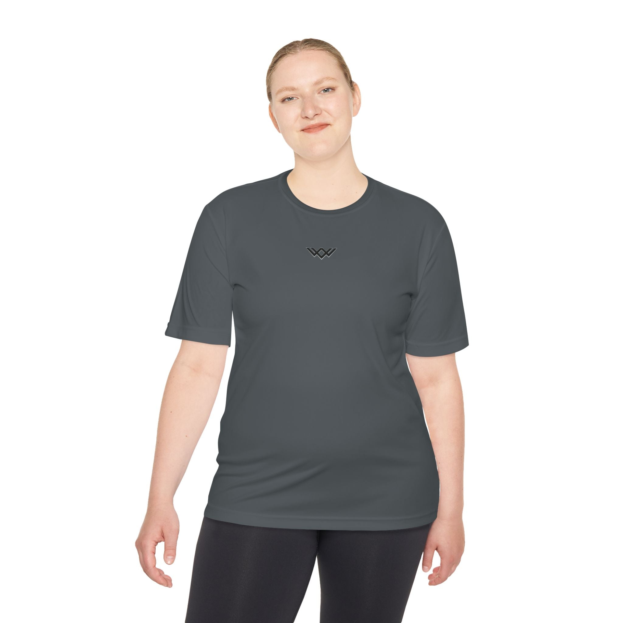 Moisture-Wicking Performance Tee — Minimal Black Chest Logo