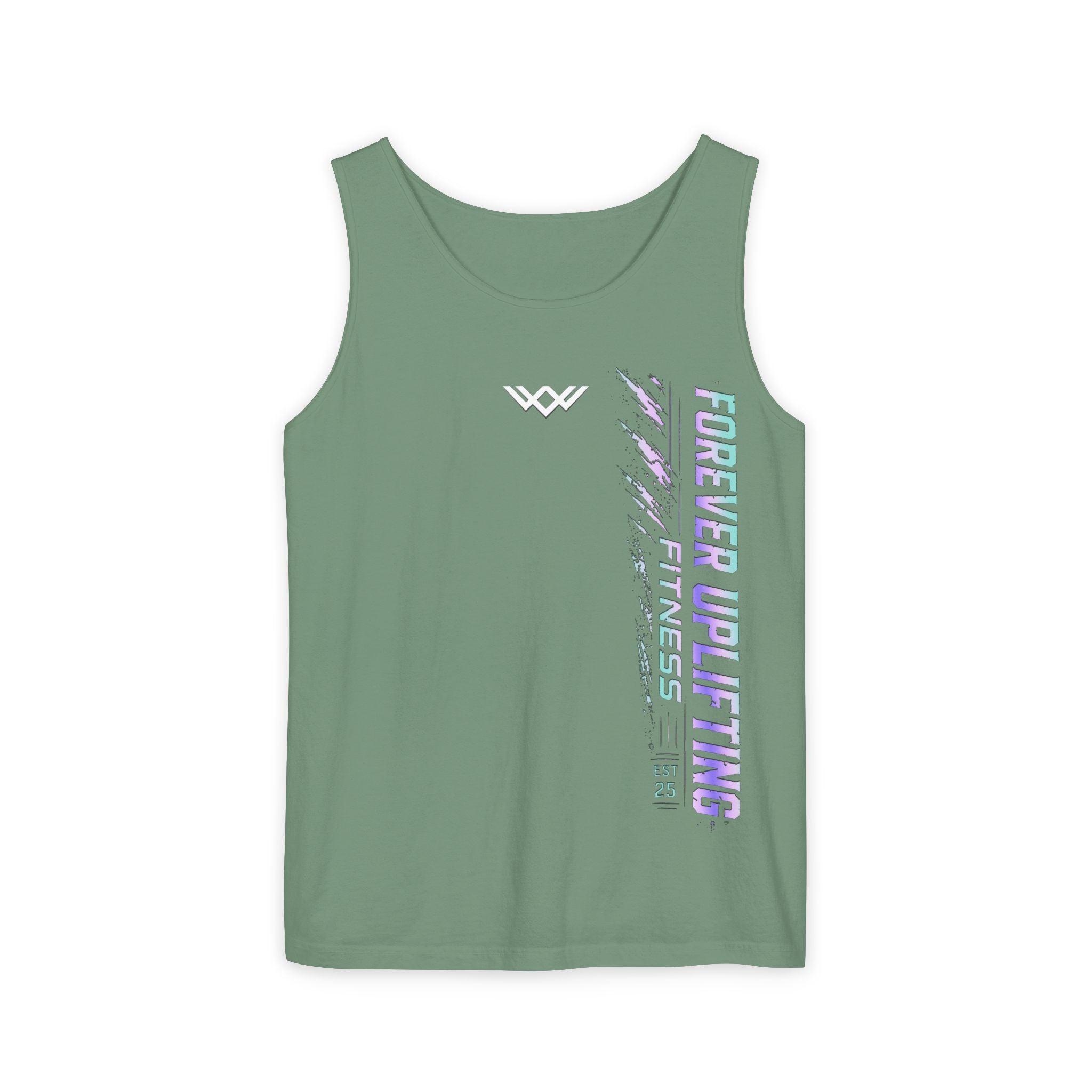 Unisex Forever Uplifting Fitness Tank Top — Vertical Gym Graphic