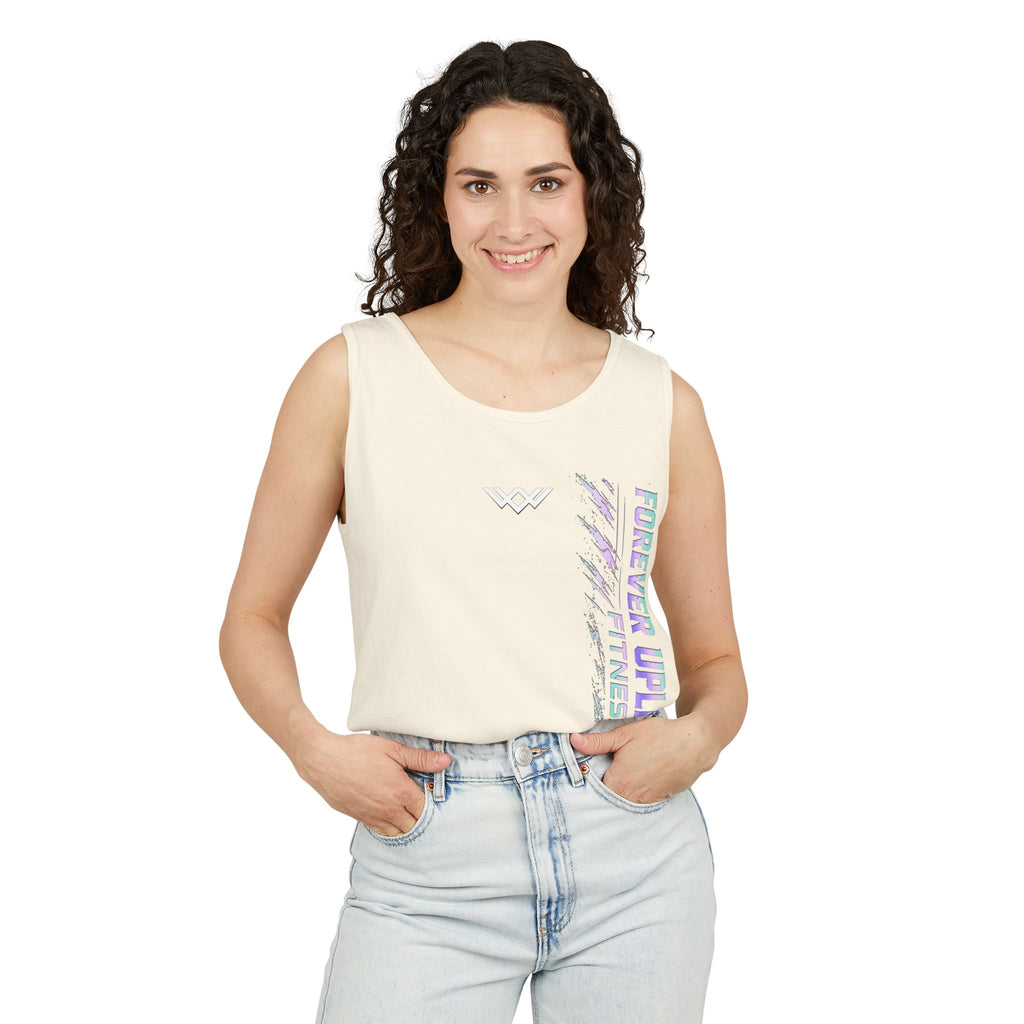 Unisex Forever Uplifting Fitness Tank Top — Vertical Gym Graphic