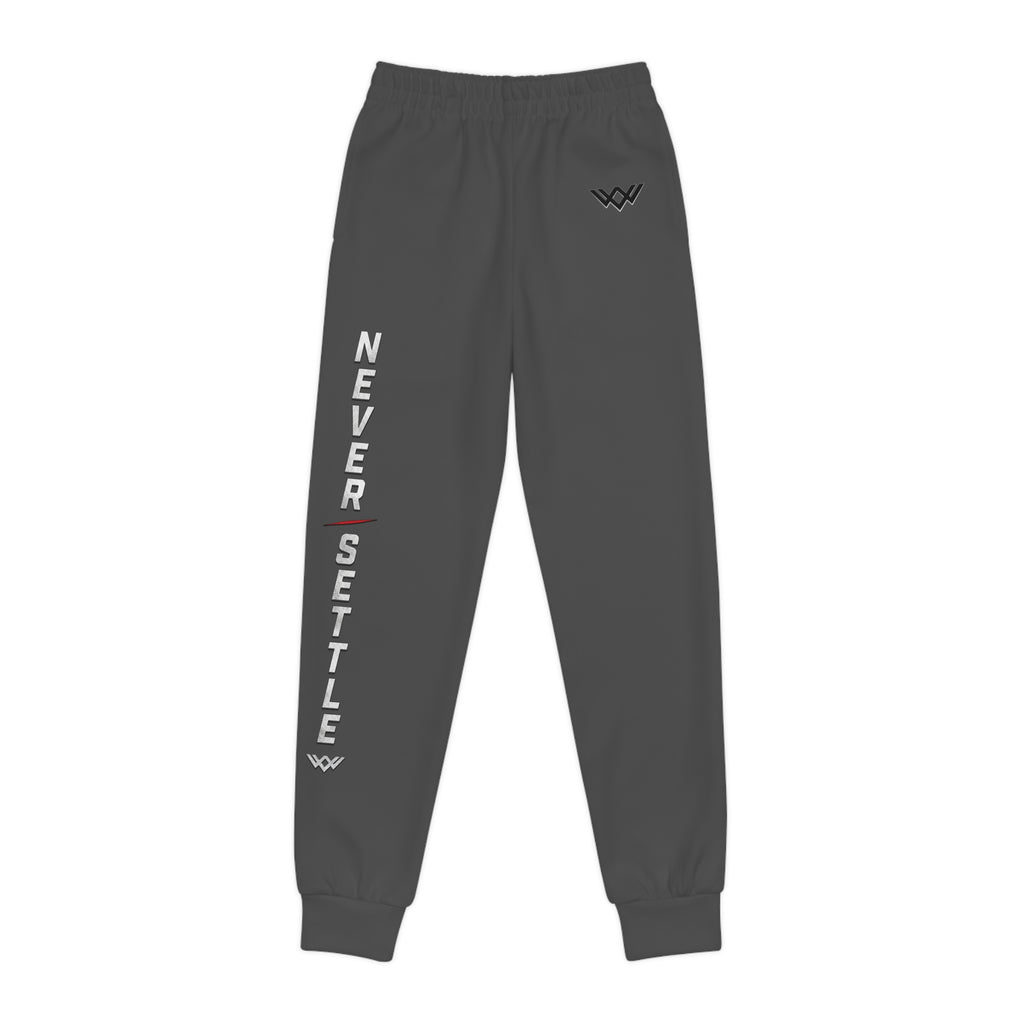 Youth — 'Never Settle' Charcoal grey Athletic Sweatpants