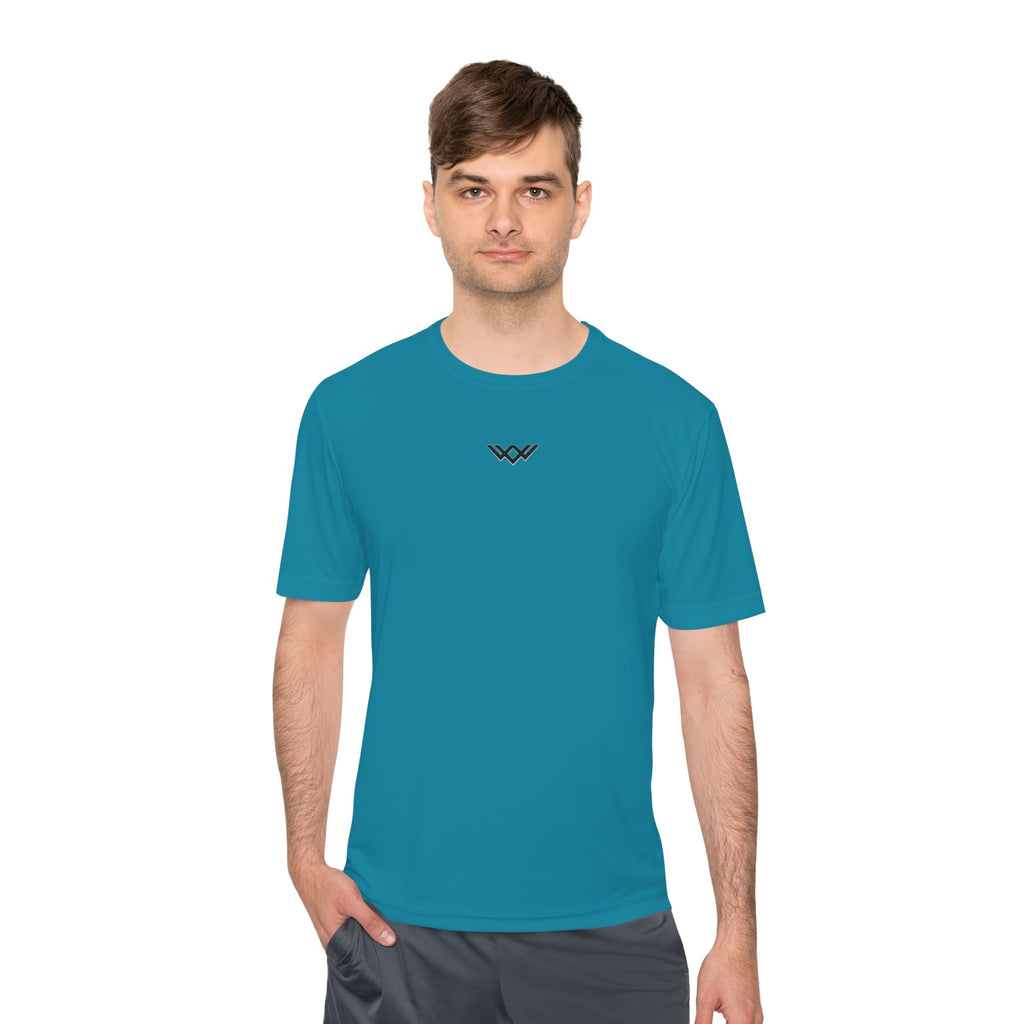 Moisture-Wicking Performance Tee — Minimal Black Chest Logo
