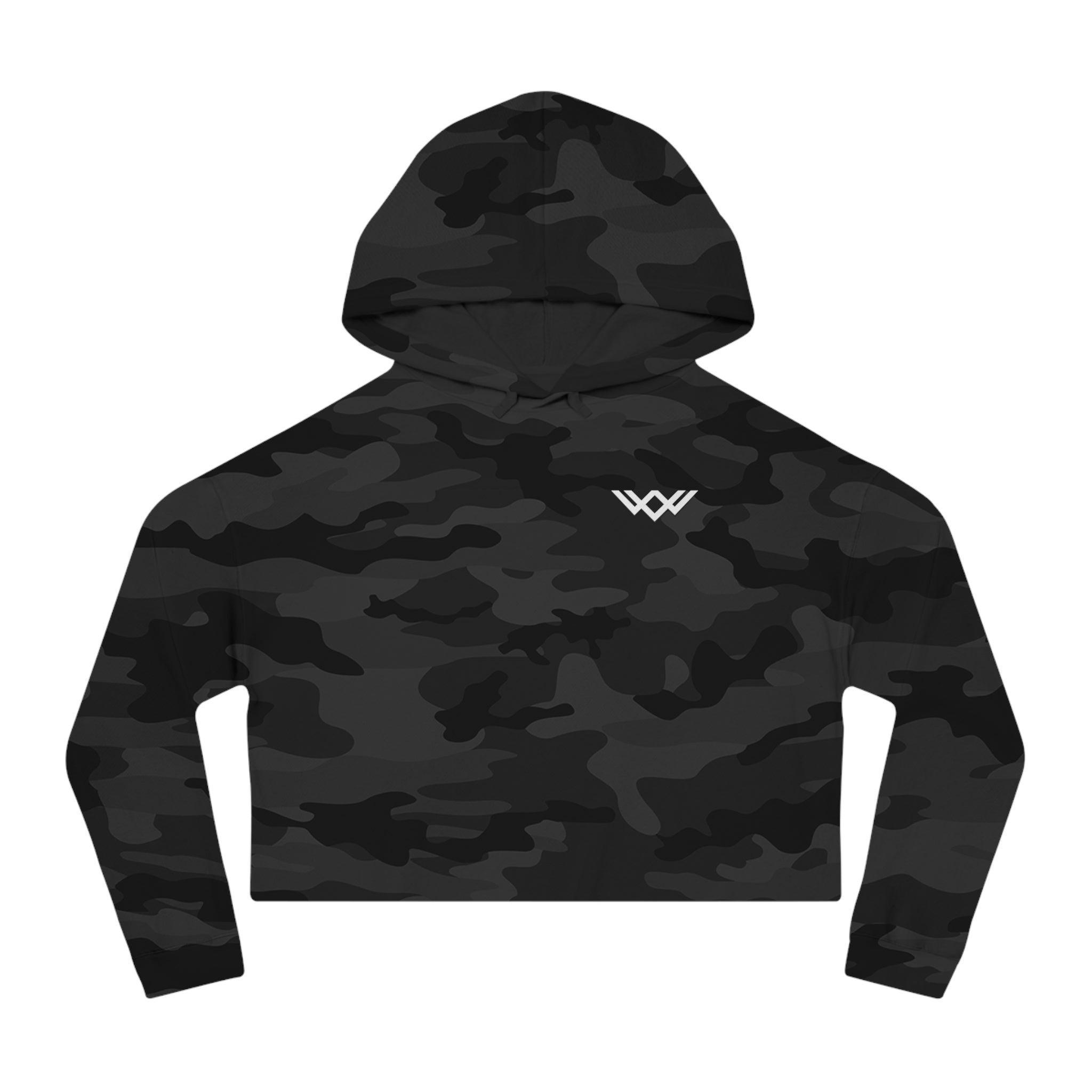 Women's Cropped Gym Hoodie "Built to Last" Graphic
