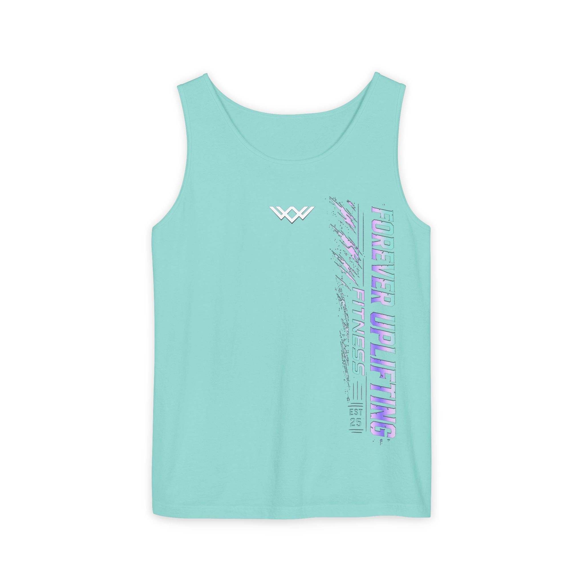 Unisex Forever Uplifting Fitness Tank Top — Vertical Gym Graphic