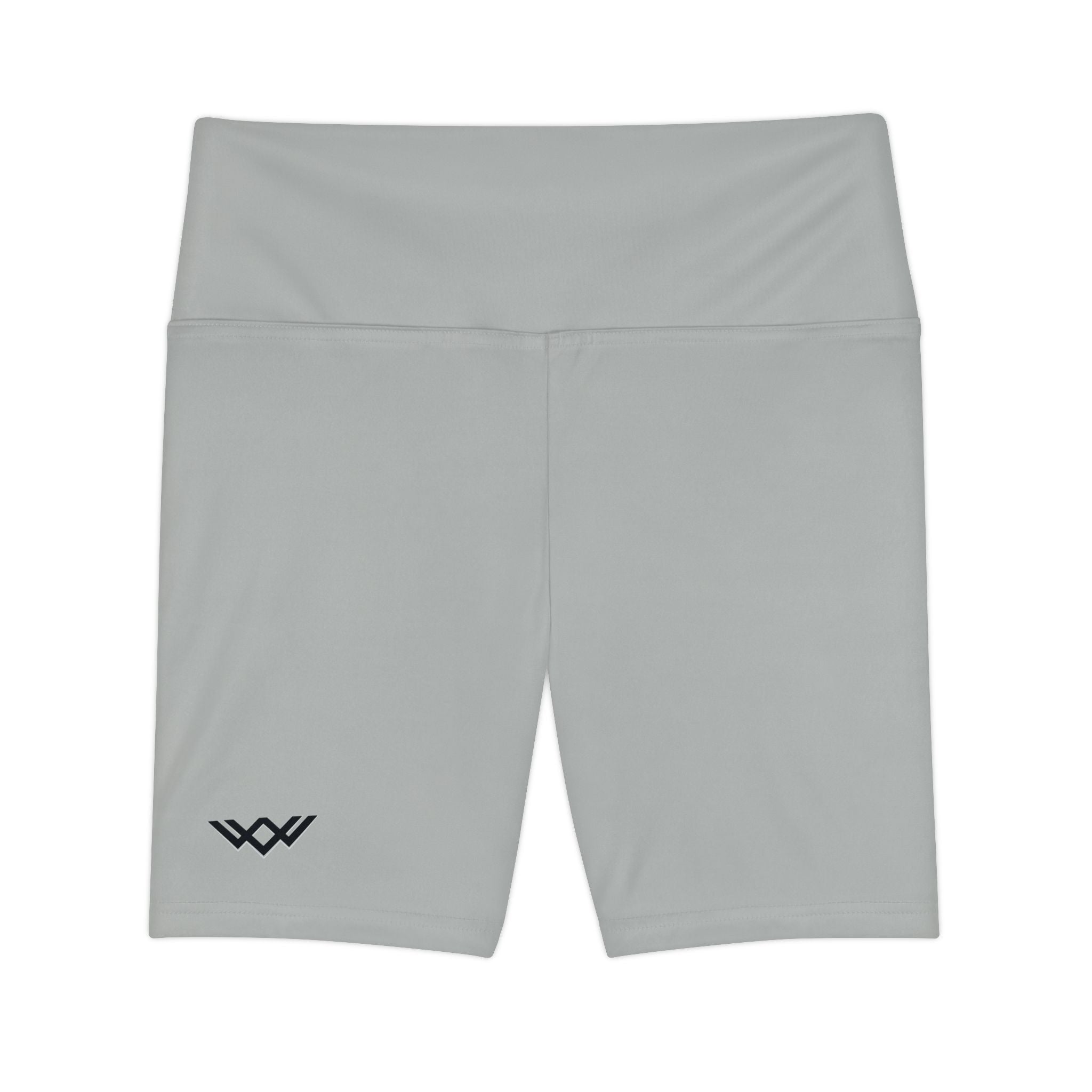 Women's 'Never Settle' Workout Shorts — | Rhino grey | High-Waist Biker Shorts
