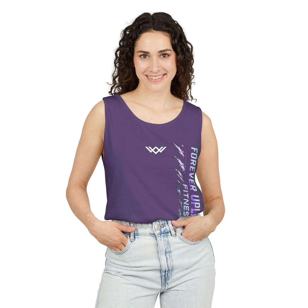 Unisex Forever Uplifting Fitness Tank Top — Vertical Gym Graphic