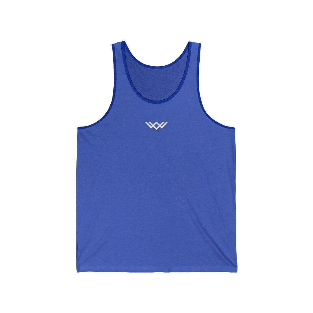 Unisex Jersey Tank Top — Minimal Chest logo