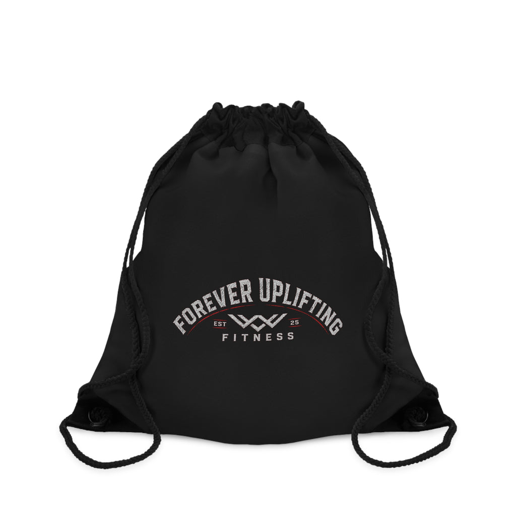 Forever Uplifting Fitness Drawstring Bag — Gym Tote with Motivational Logo