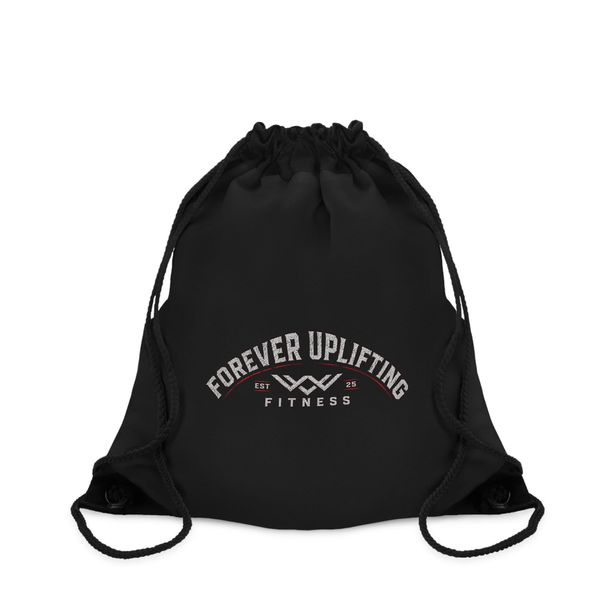 Forever Uplifting Fitness Drawstring Bag — Gym Tote with Motivational Logo