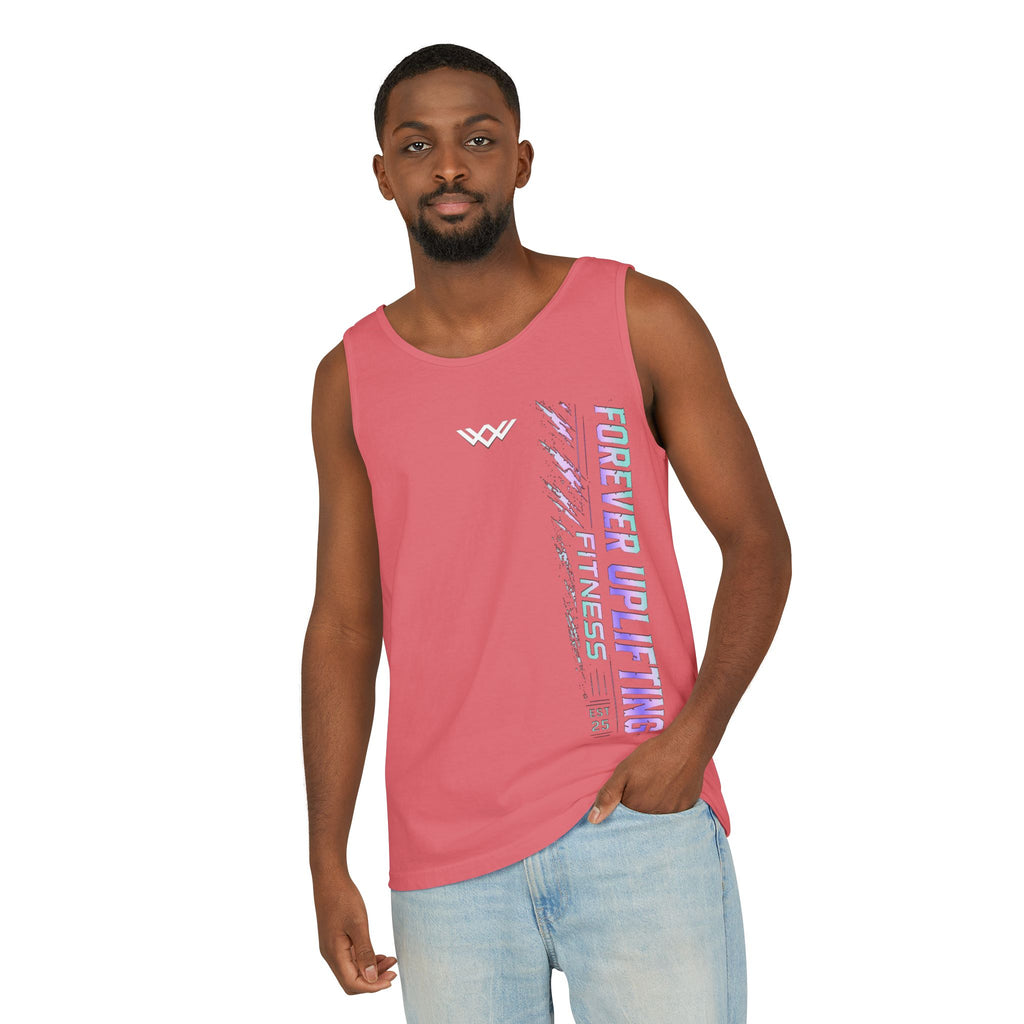 Unisex Forever Uplifting Fitness Tank Top — Vertical Gym Graphic