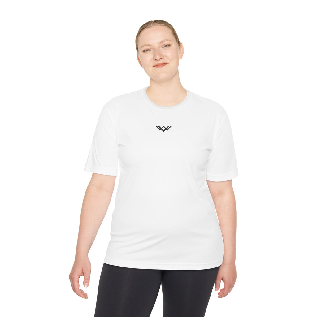 Moisture-Wicking Performance Tee — Minimal Black Chest Logo