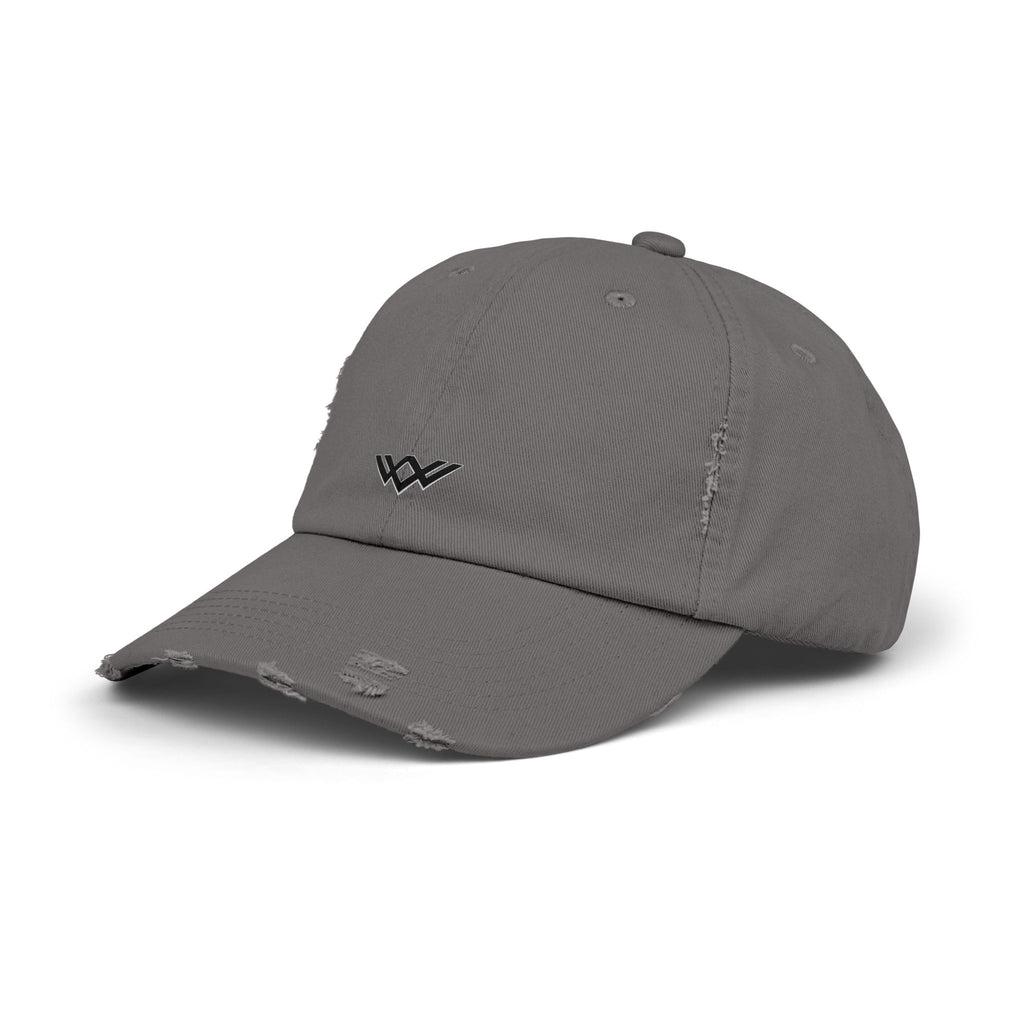Distressed Black Baseball Cap — Minimal Worn Logo Hat