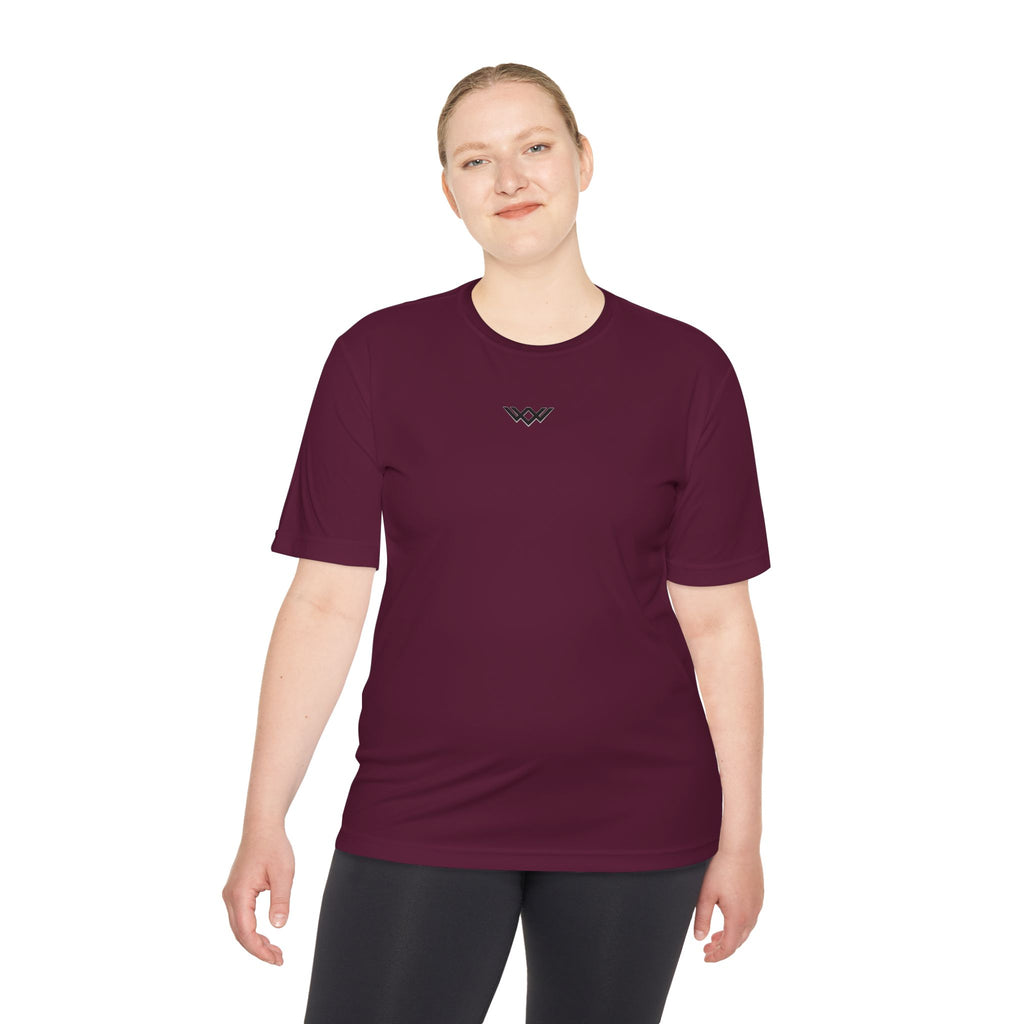 Moisture-Wicking Performance Tee — Minimal Black Chest Logo