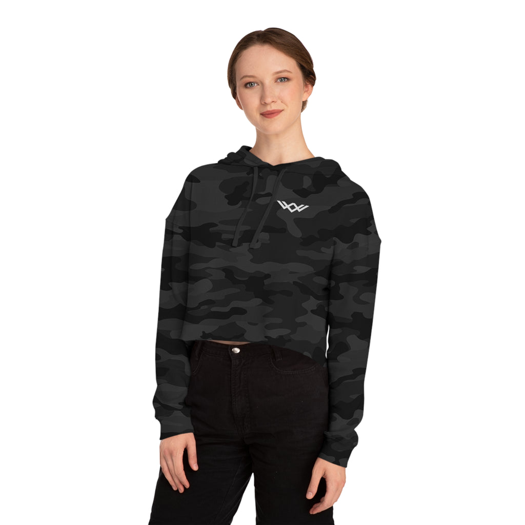 Women's Cropped Gym Hoodie "Built to Last" Graphic