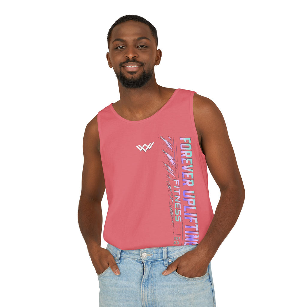 Unisex Forever Uplifting Fitness Tank Top — Vertical Gym Graphic