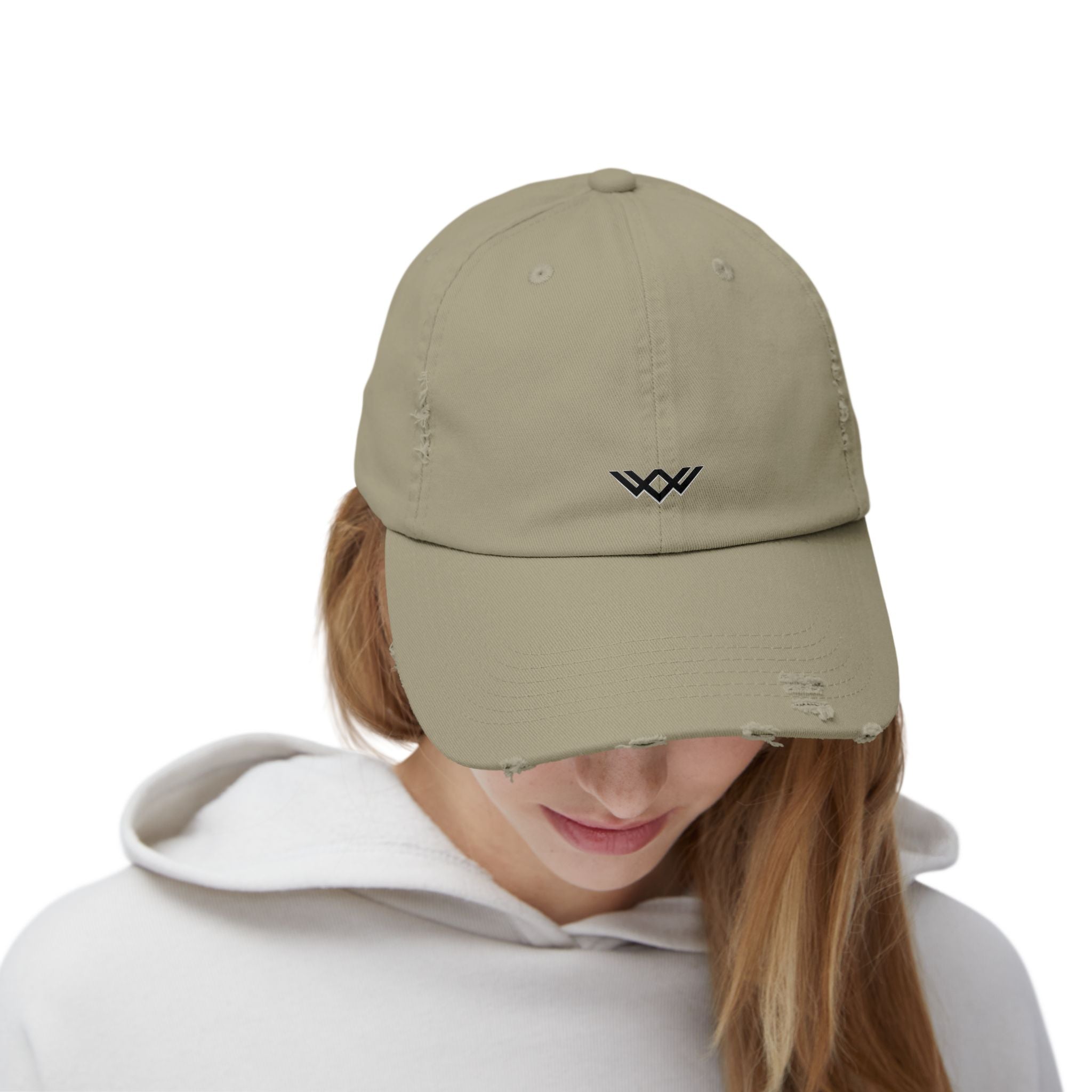 Distressed Black Baseball Cap — Minimal Worn Logo Hat