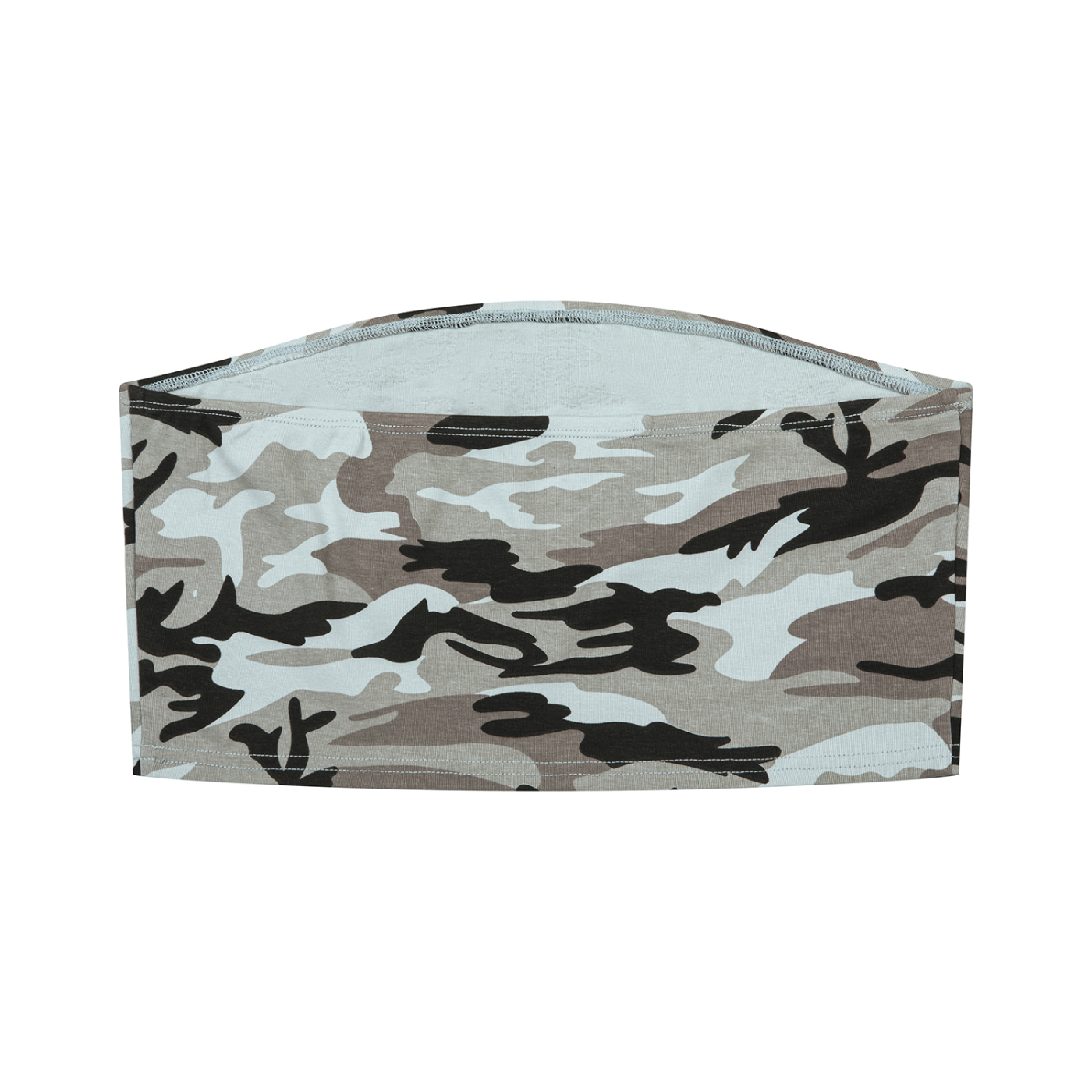 Women's Camo Off-Shoulder Crop T-Shirt