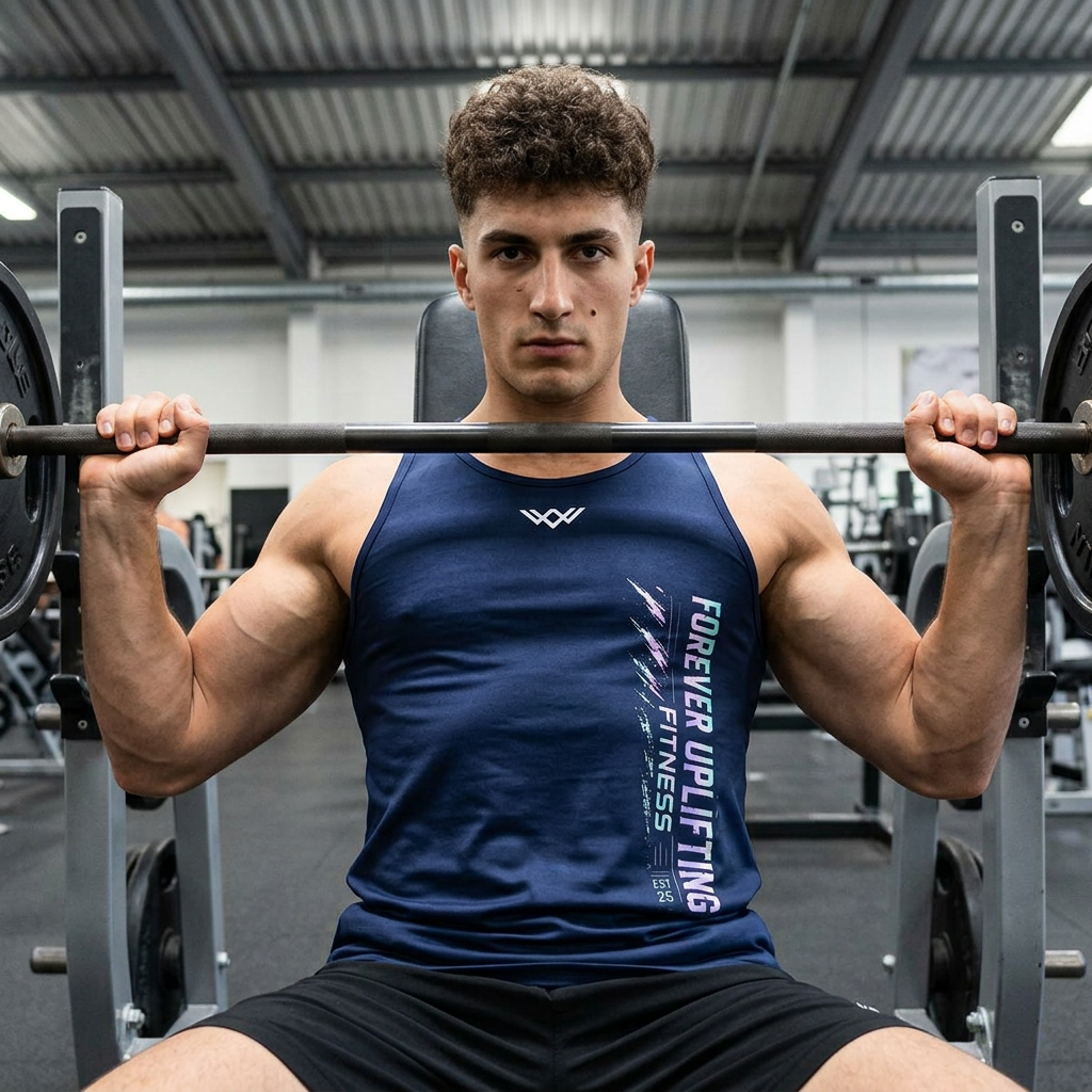 Forever Uplifting Fitness Tank Top — Vertical Graphic Gym Tank