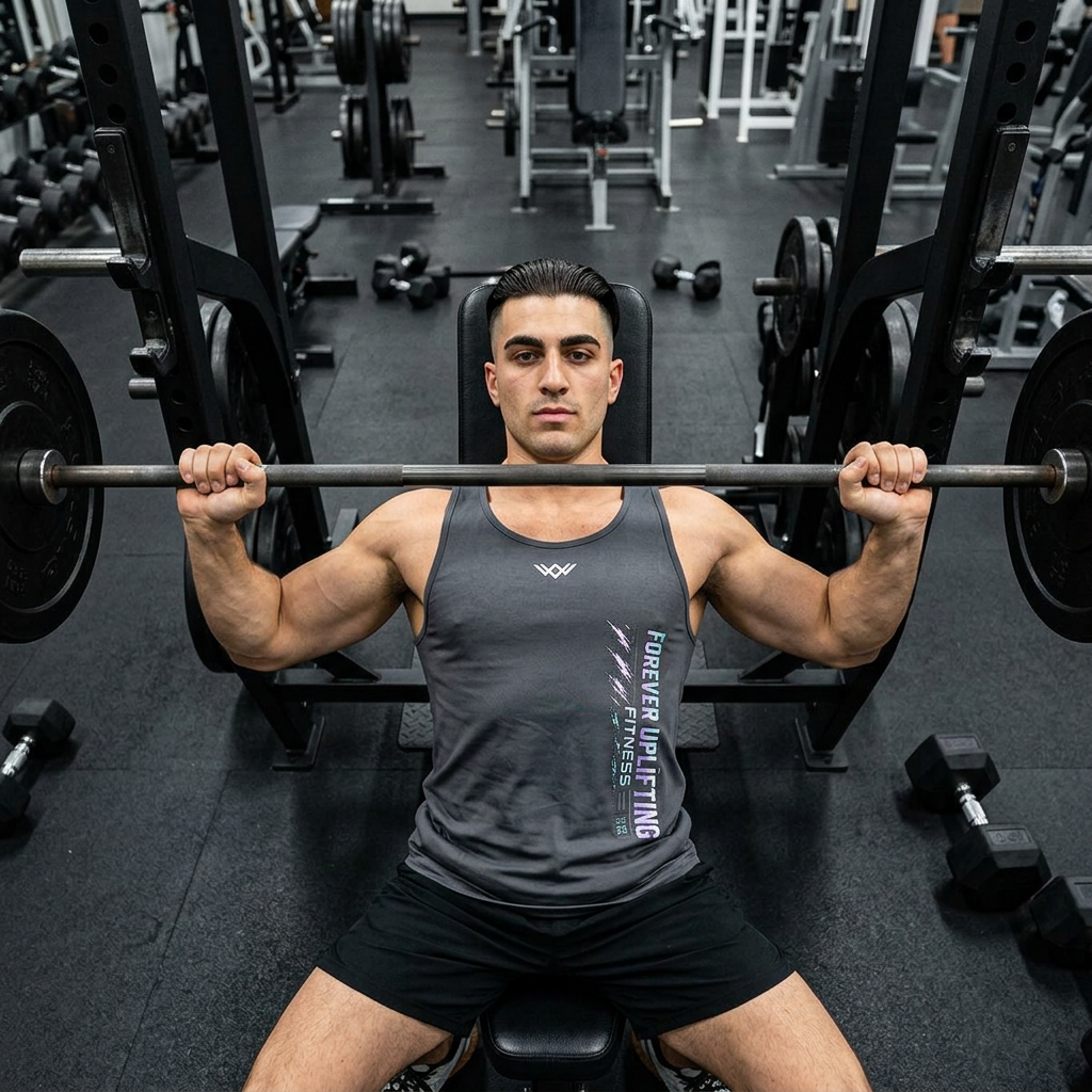 Forever Uplifting Fitness Tank Top — Vertical Graphic Gym Tank