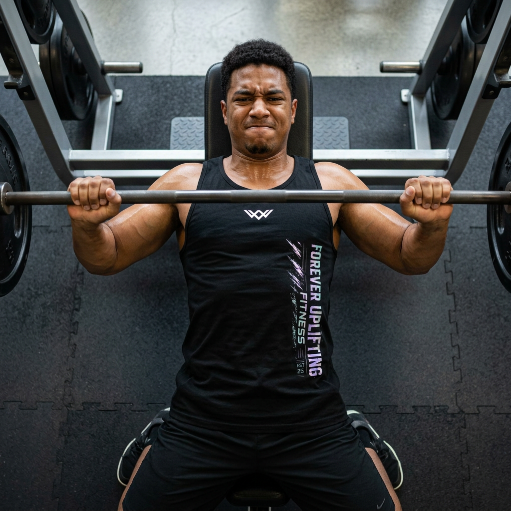 Forever Uplifting Fitness Tank Top — Vertical Graphic Gym Tank