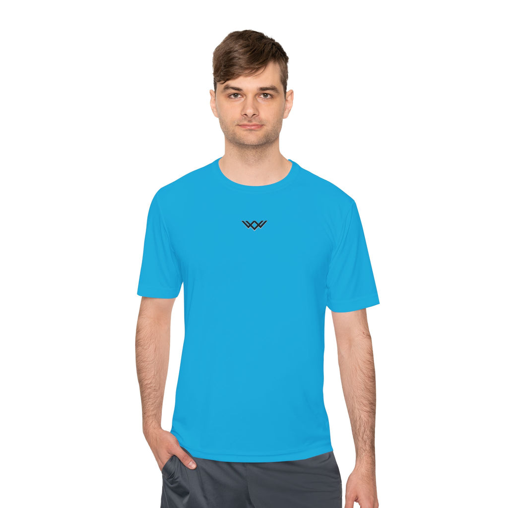 Moisture-Wicking Performance Tee — Minimal Black Chest Logo